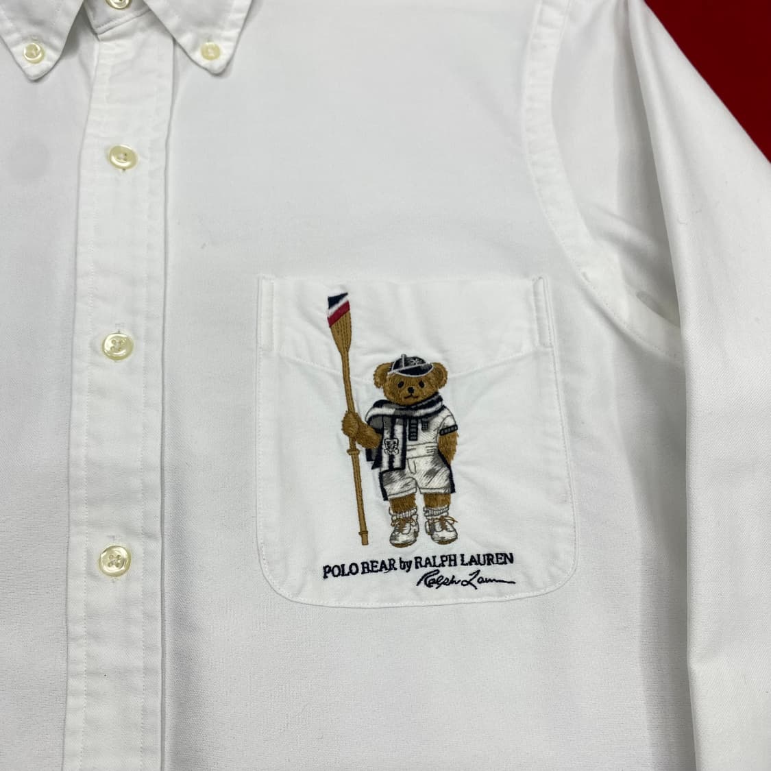 폴로베어 화이트셔츠 S 실측 M 상품이미지3