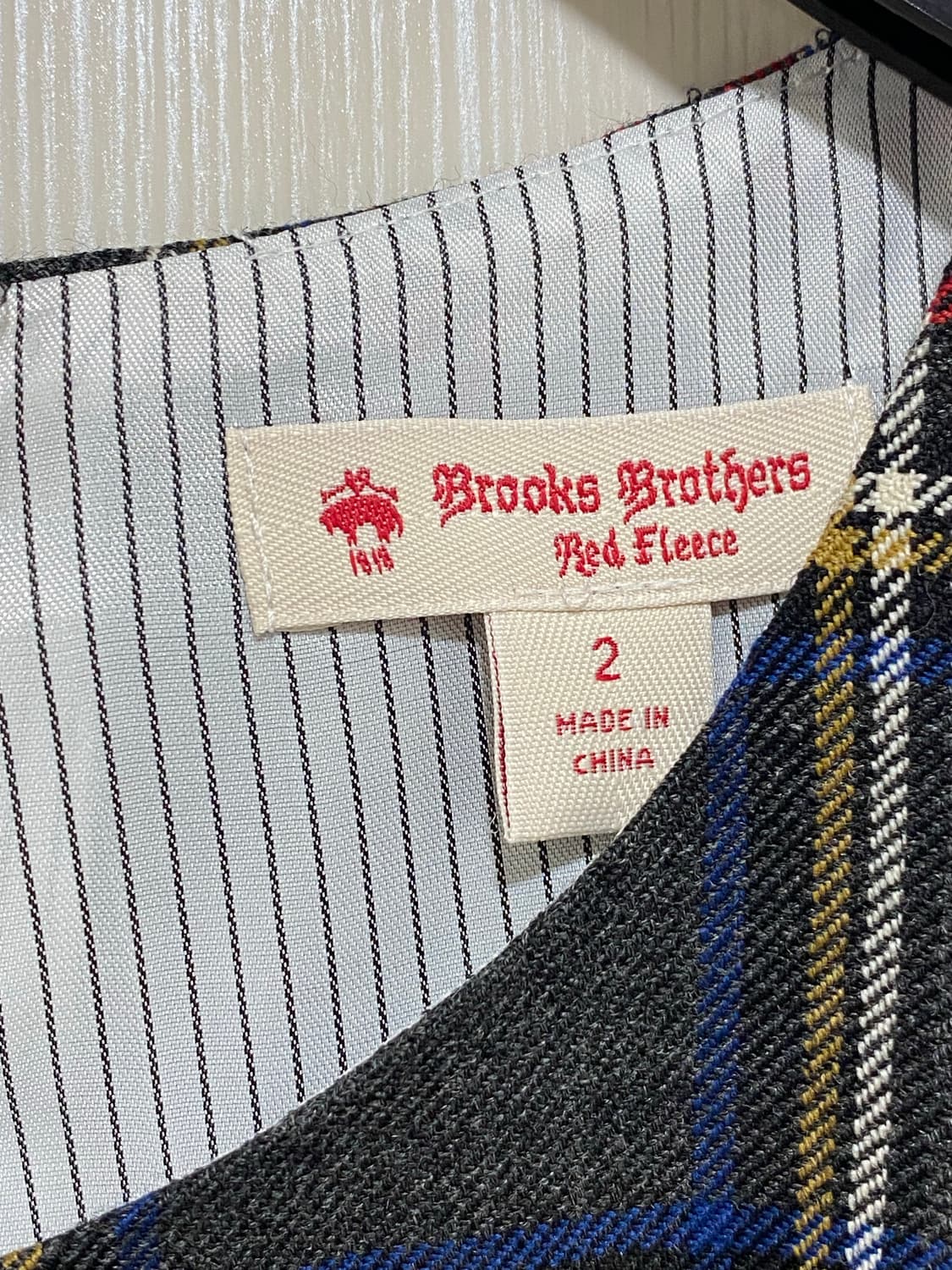 브룩스브라더스 레드 타탄체크 원피스 2사이즈(새상품) 상품이미지4