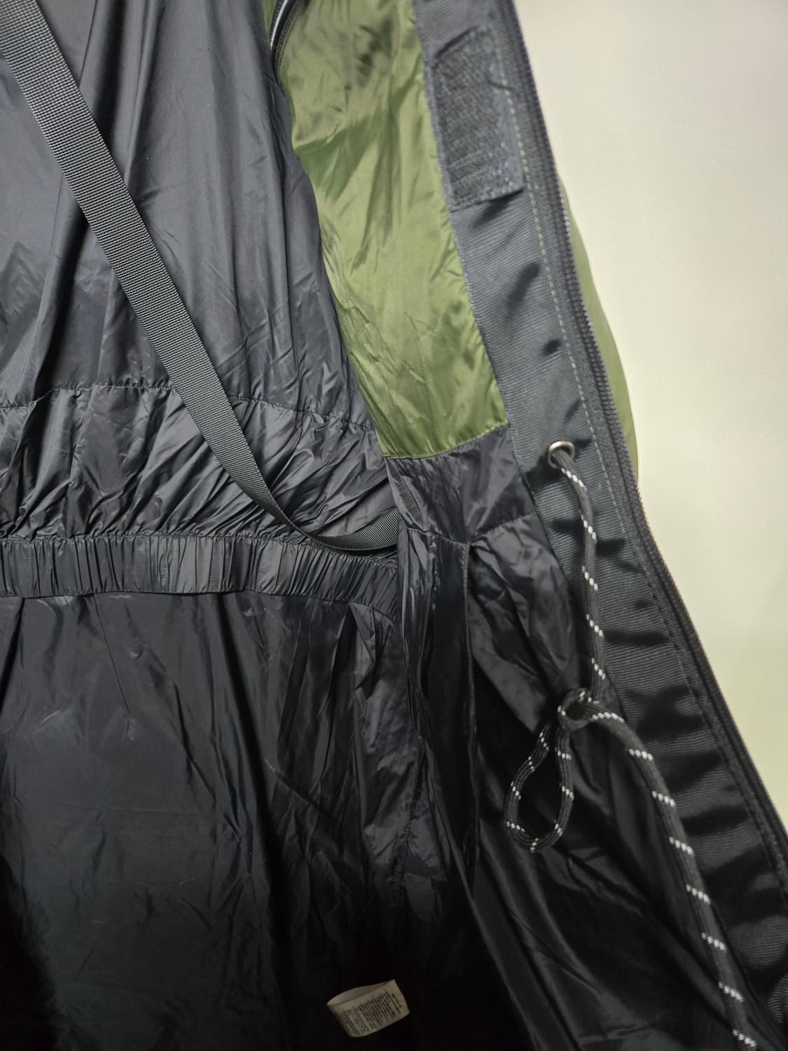 RED 후드 롱패딩 베스트 올리브 F 빅사이즈~120 상품이미지4