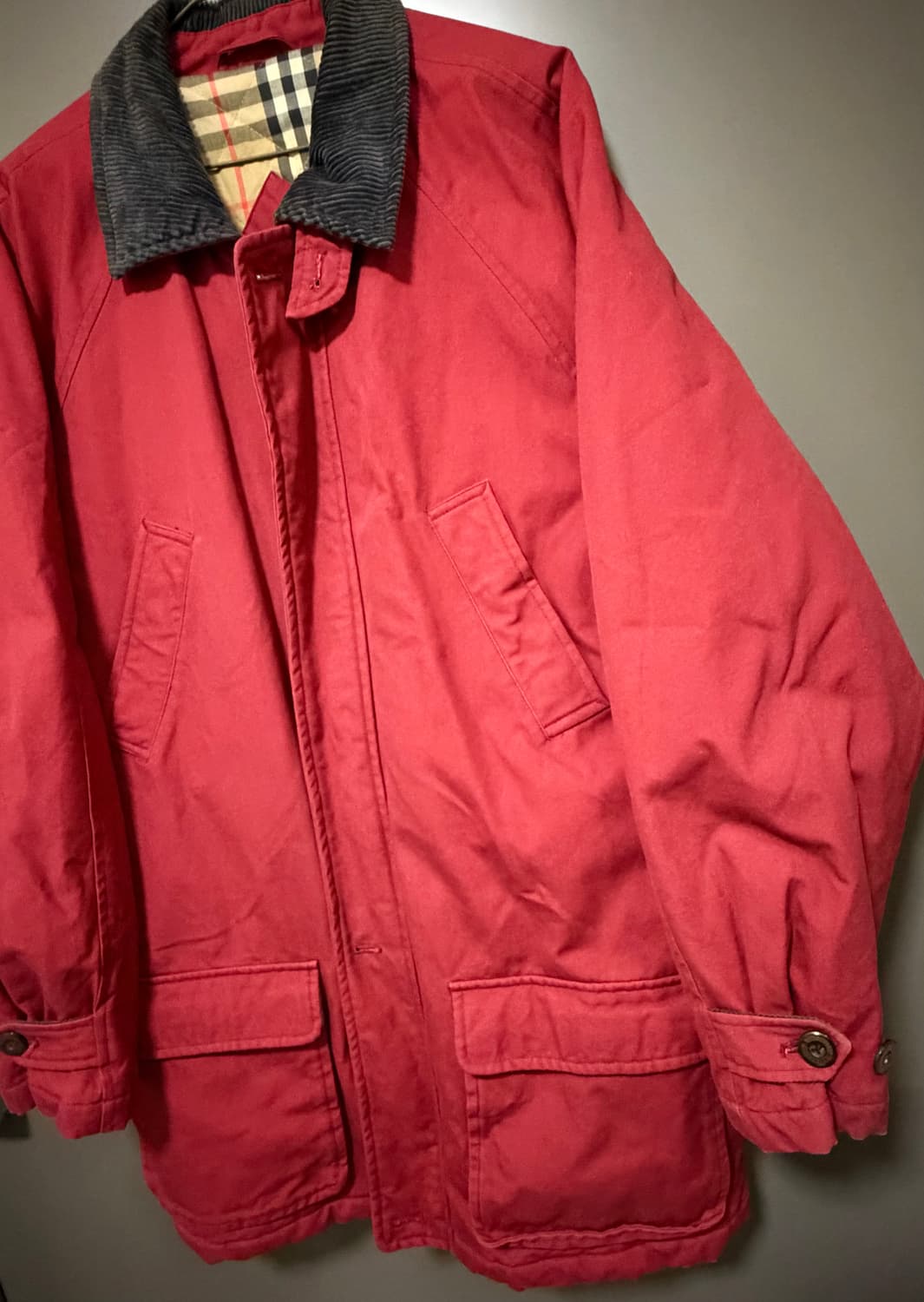 90s 버버리 코듀로이 카라 자켓 상품이미지3