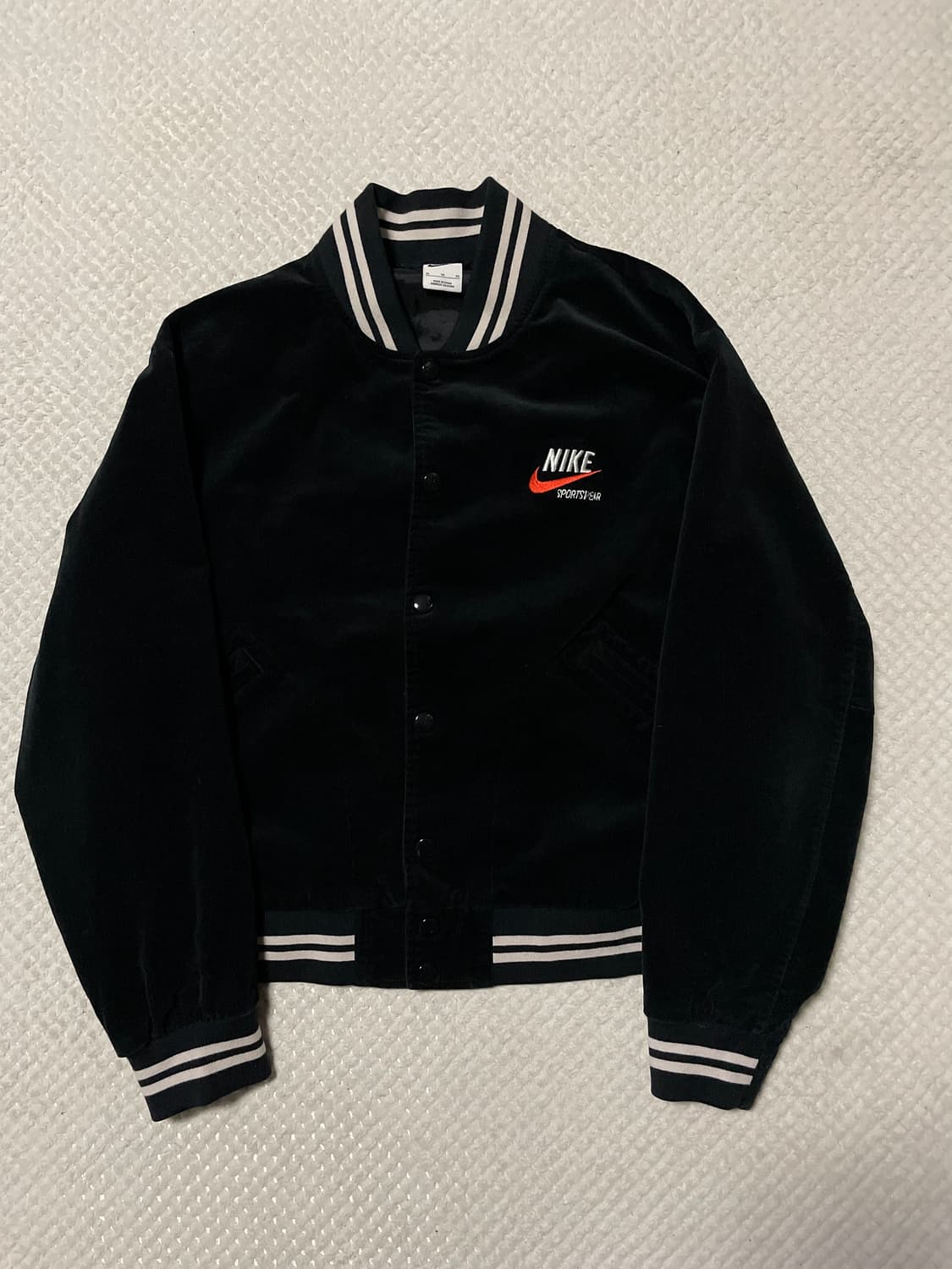 NIKE 나이키 코듀로이 로고 바시티 자켓 블랙(클리닝O) 상품이미지3