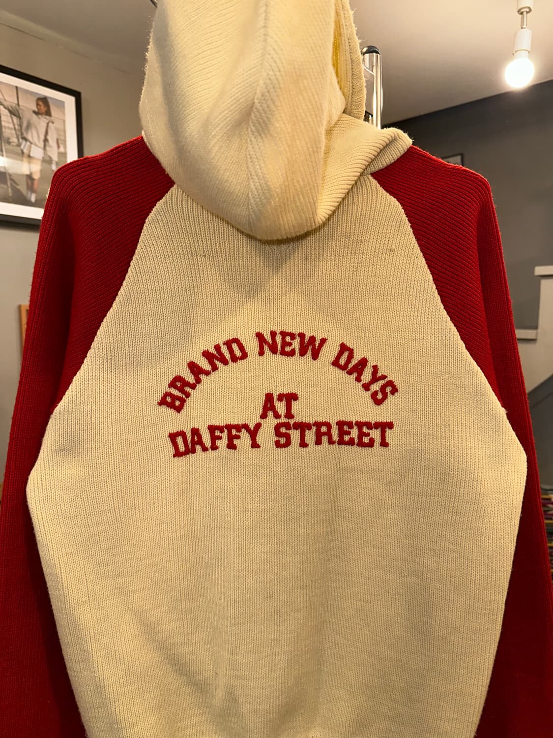 90’s Patina embroidery knit hood zip-up 상품이미지10