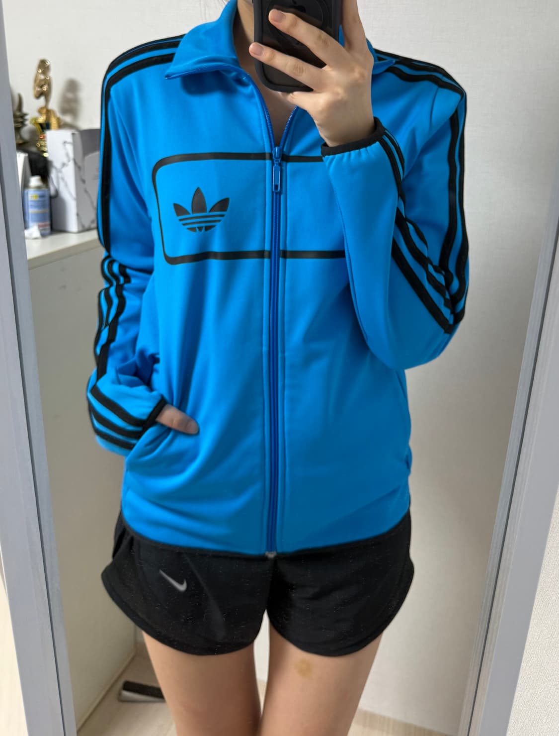 아디다스 파이어버드 블루 블랙 져지 파란색 져지  상품이미지1