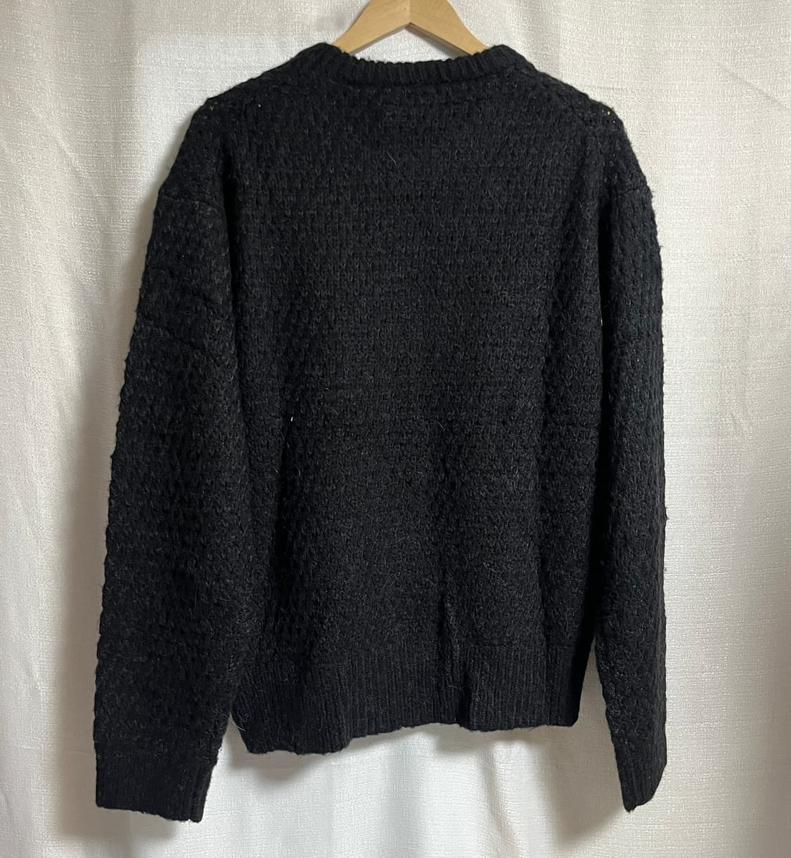 새상품 르마드 오버핏 투톤 와플 울 니트 L 상품이미지6