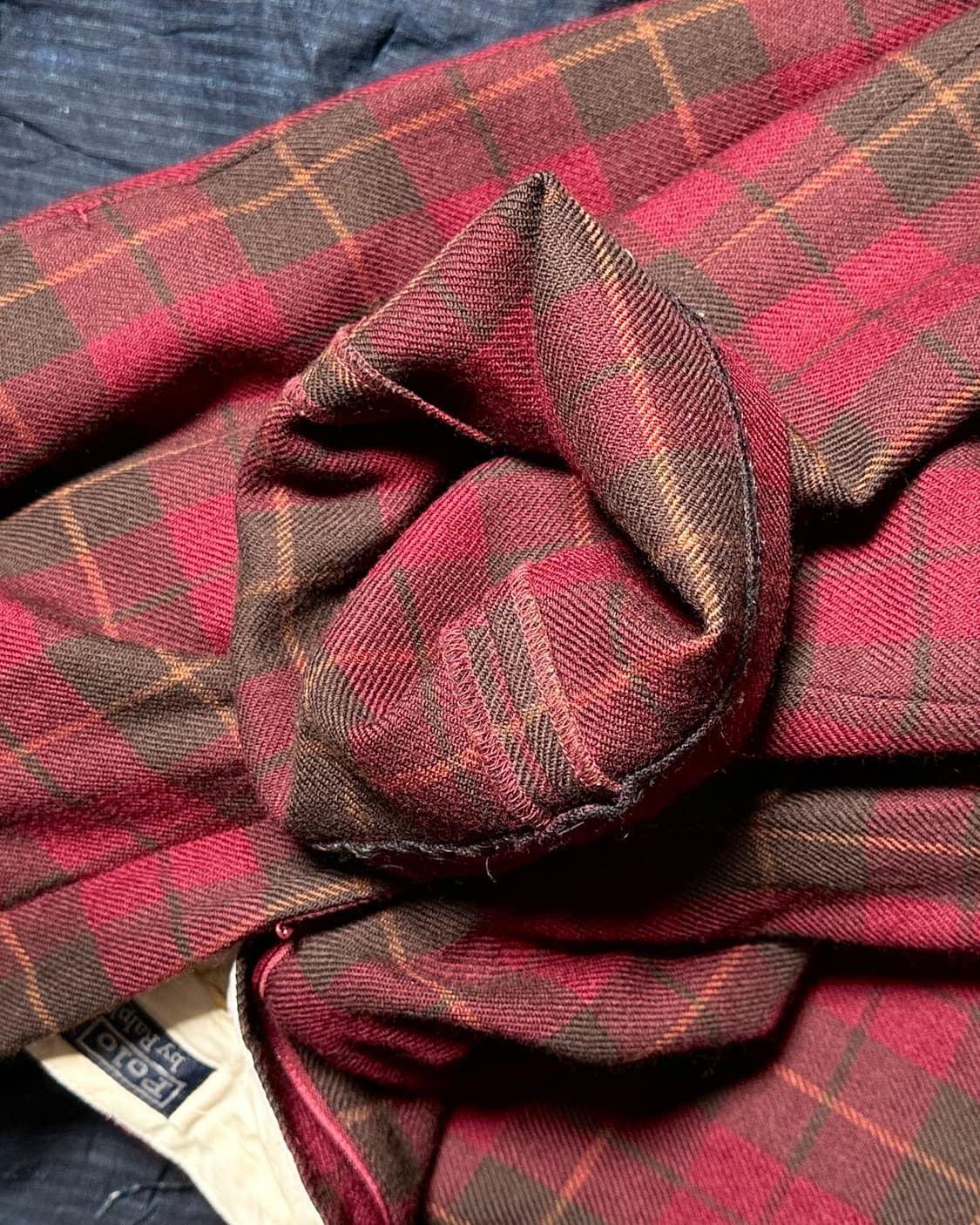 90‘s 폴로 랄프로렌 플래드 체크 울 팬츠 33 상품이미지5