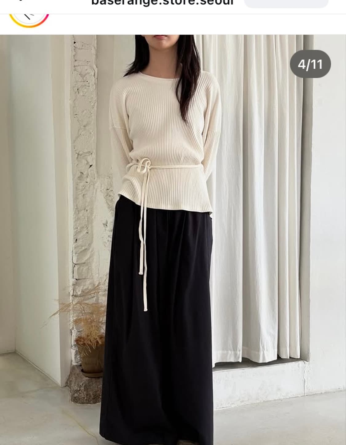 베이스레인지 shaw 긴팔 xs (shaw organic cotton) 상품이미지4