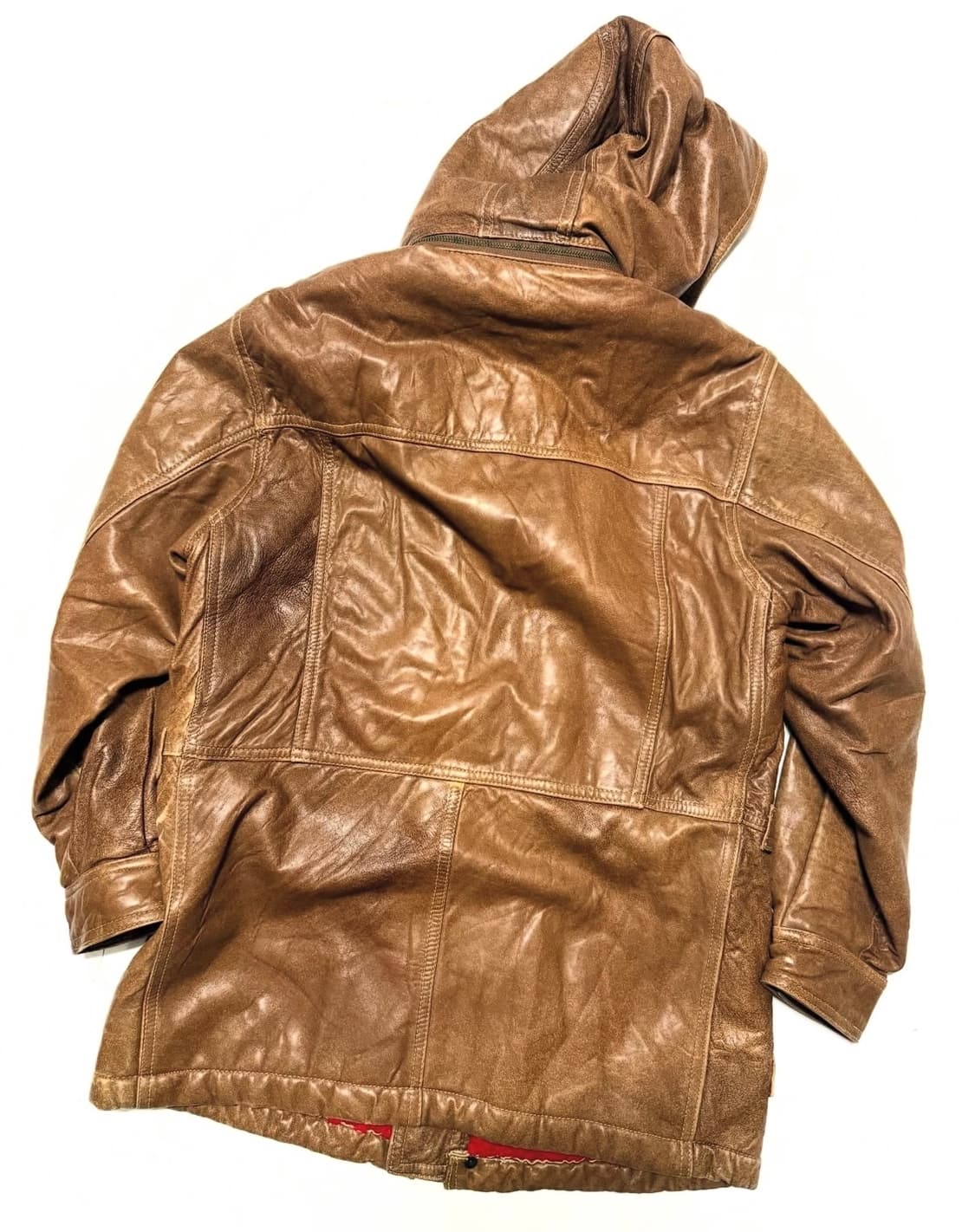 ixiz - 레더 후디드 파카 상품이미지3