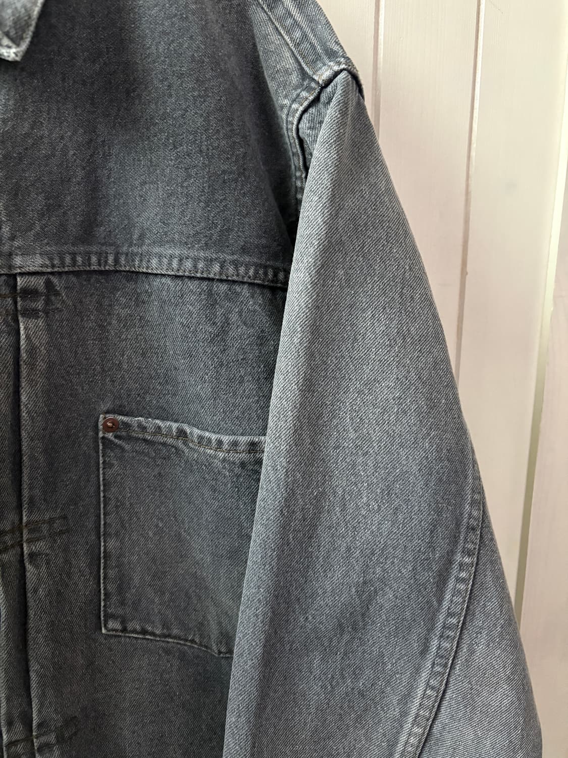아프레쎄 타입 원 데님 자켓 그레이 46사이즈 상품이미지4