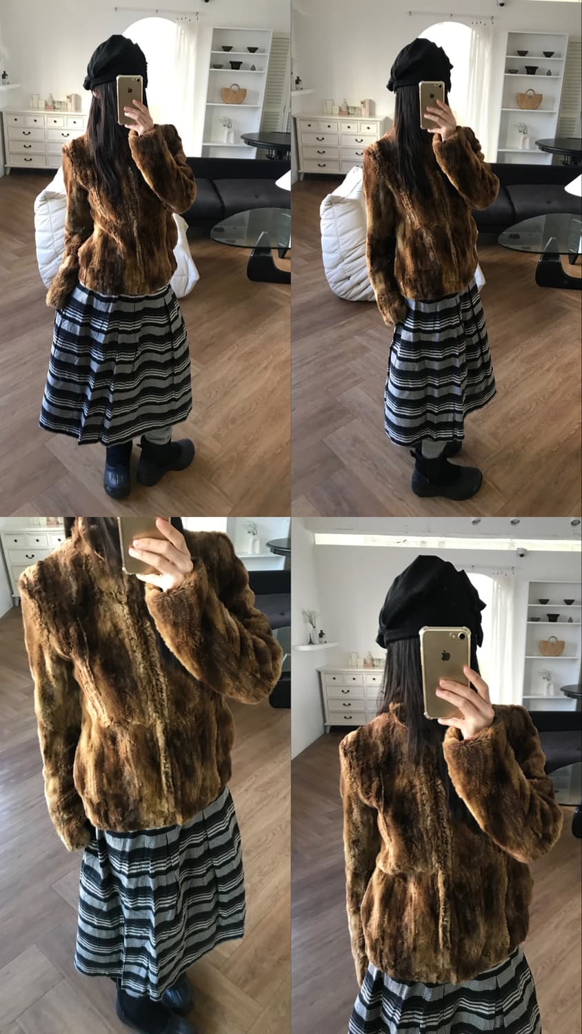 vintage fur zip-up jacket 상품이미지6