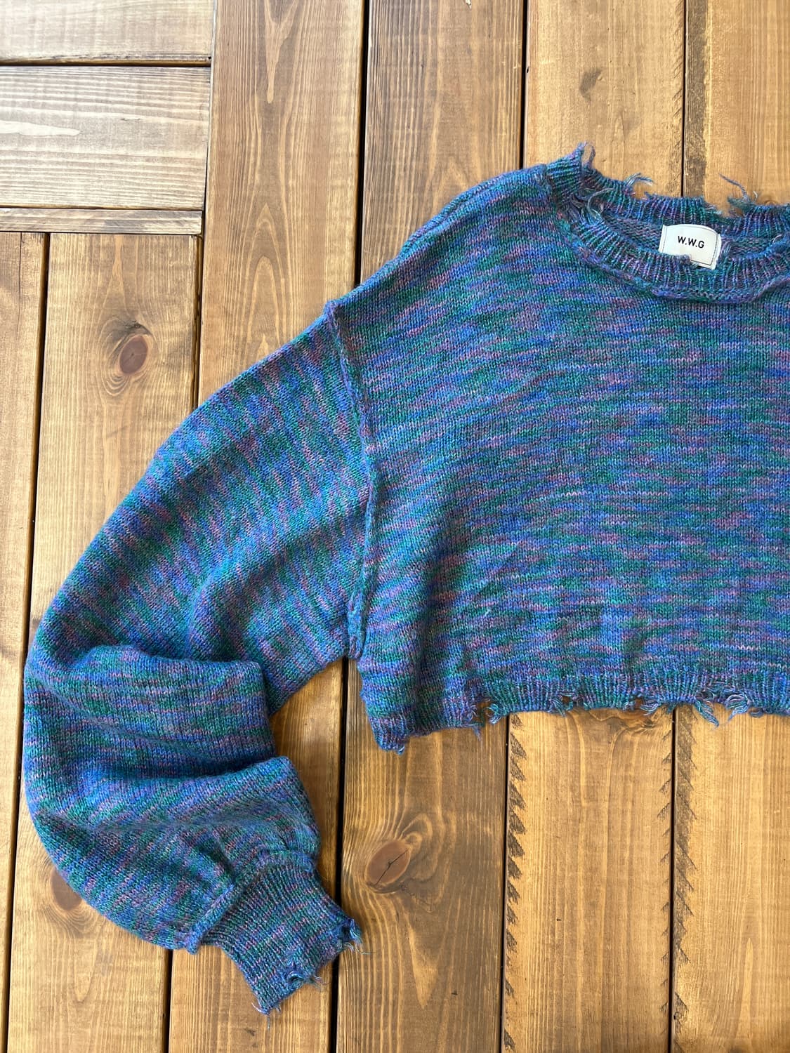 블루 캔디 크롭 니트 상품이미지8