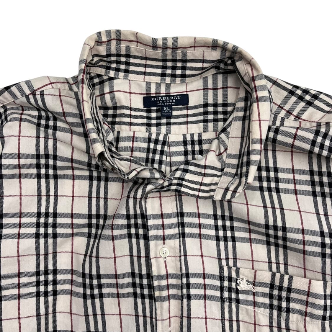 버버리 노바체크 연베이지 셔츠 XL 상품이미지5