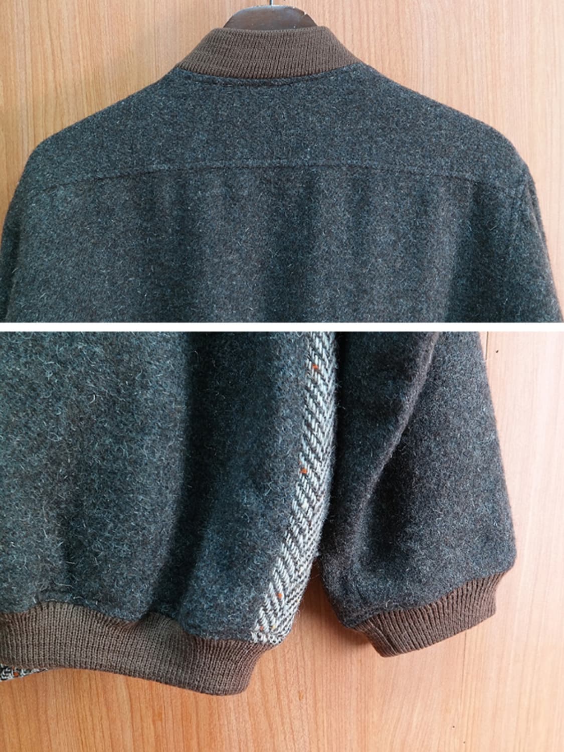 80-90s 울80% 빈티지 헤링본 자켓 우먼프리 상품이미지6