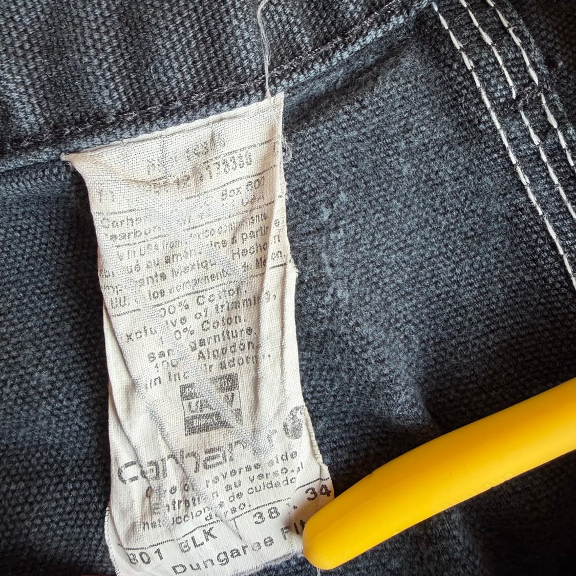 USA 칼하트 B01 BLK 더블니 블랙 카펜터 워크 팬츠 상품이미지8