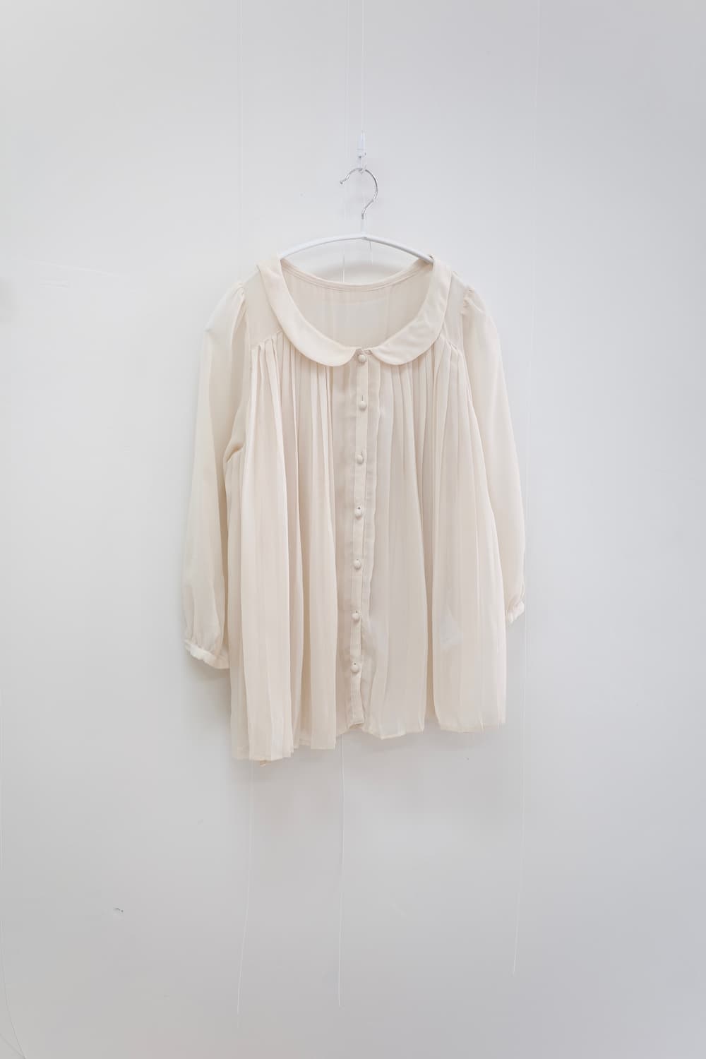 Earth&music round collar peach blouse 상품이미지8