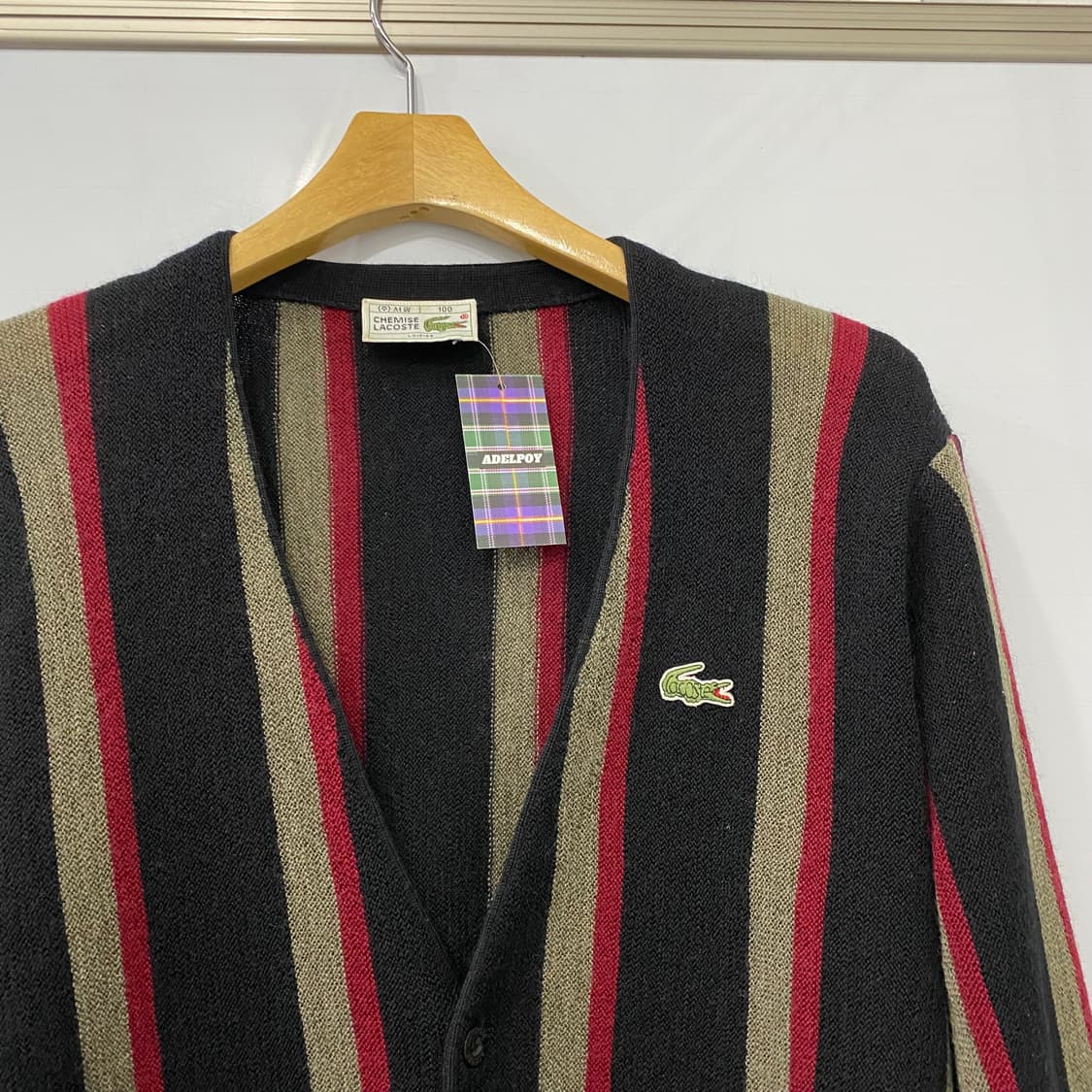 여성용 라코스테 스트라이프 가디건(100) 상품이미지3