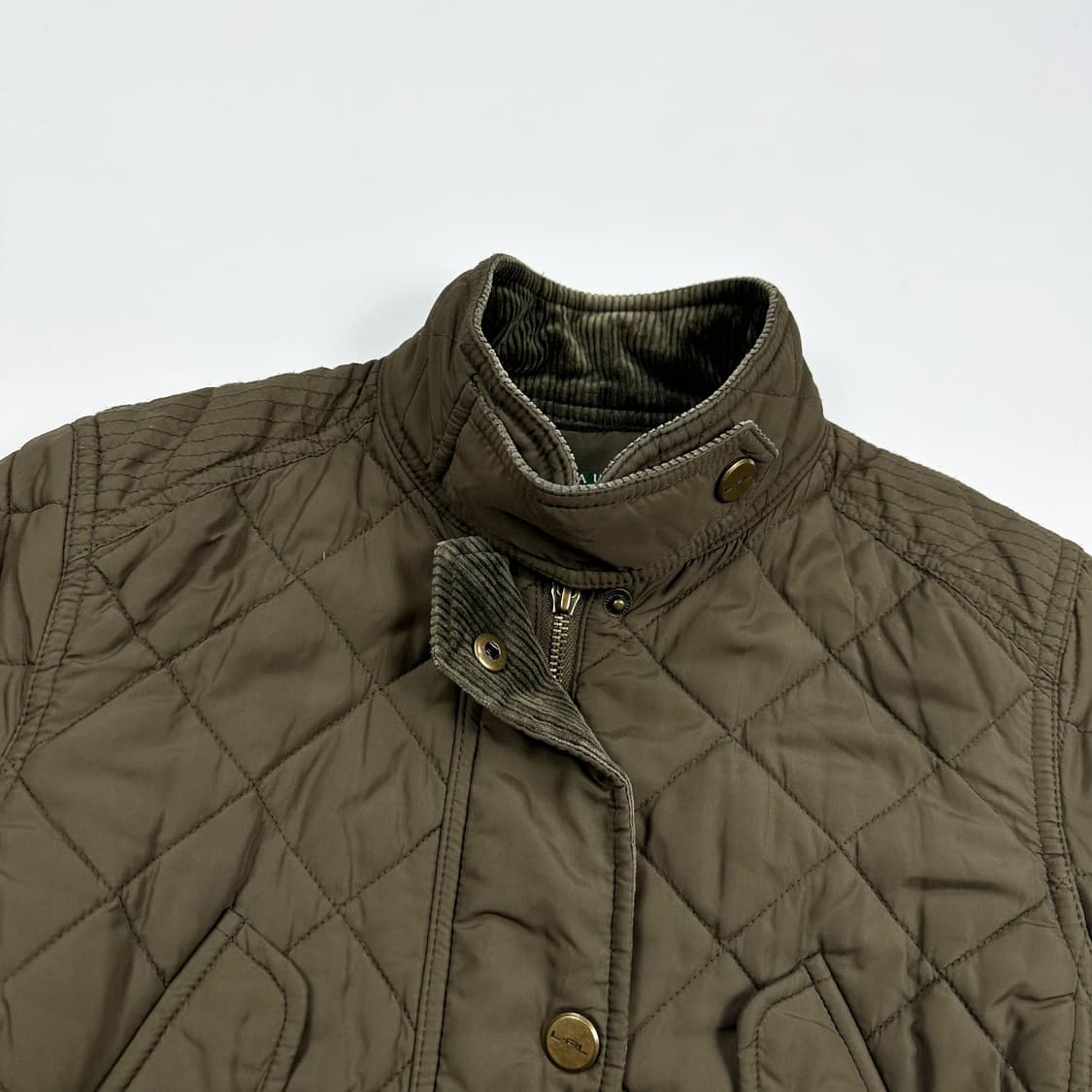 폴로 랄프로렌 클래식 여성 퀼팅자켓 카키 여성M 상품이미지4