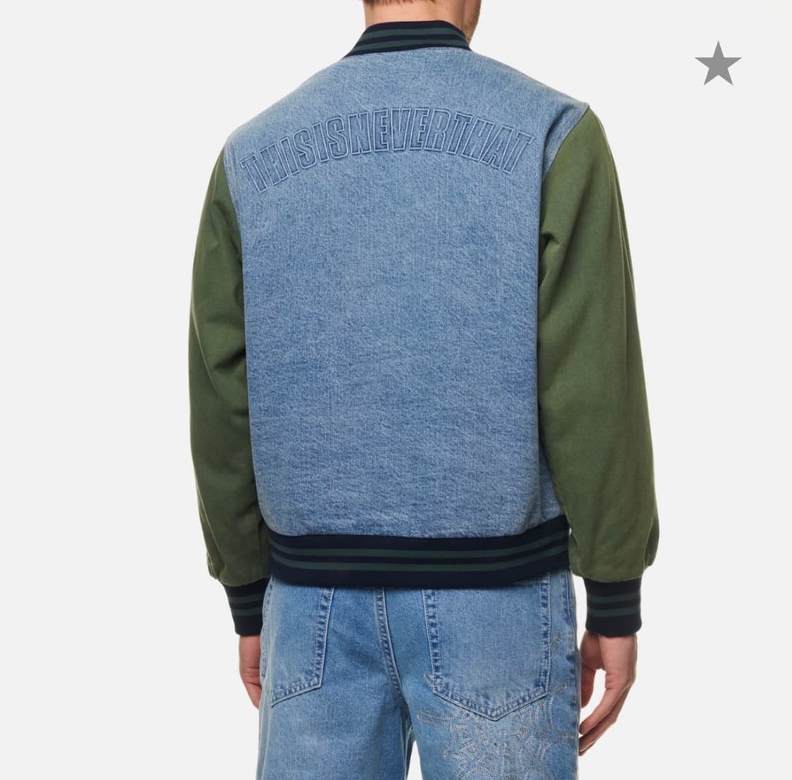 디스이즈네버댓 데님 바시티 자켓 상품이미지3