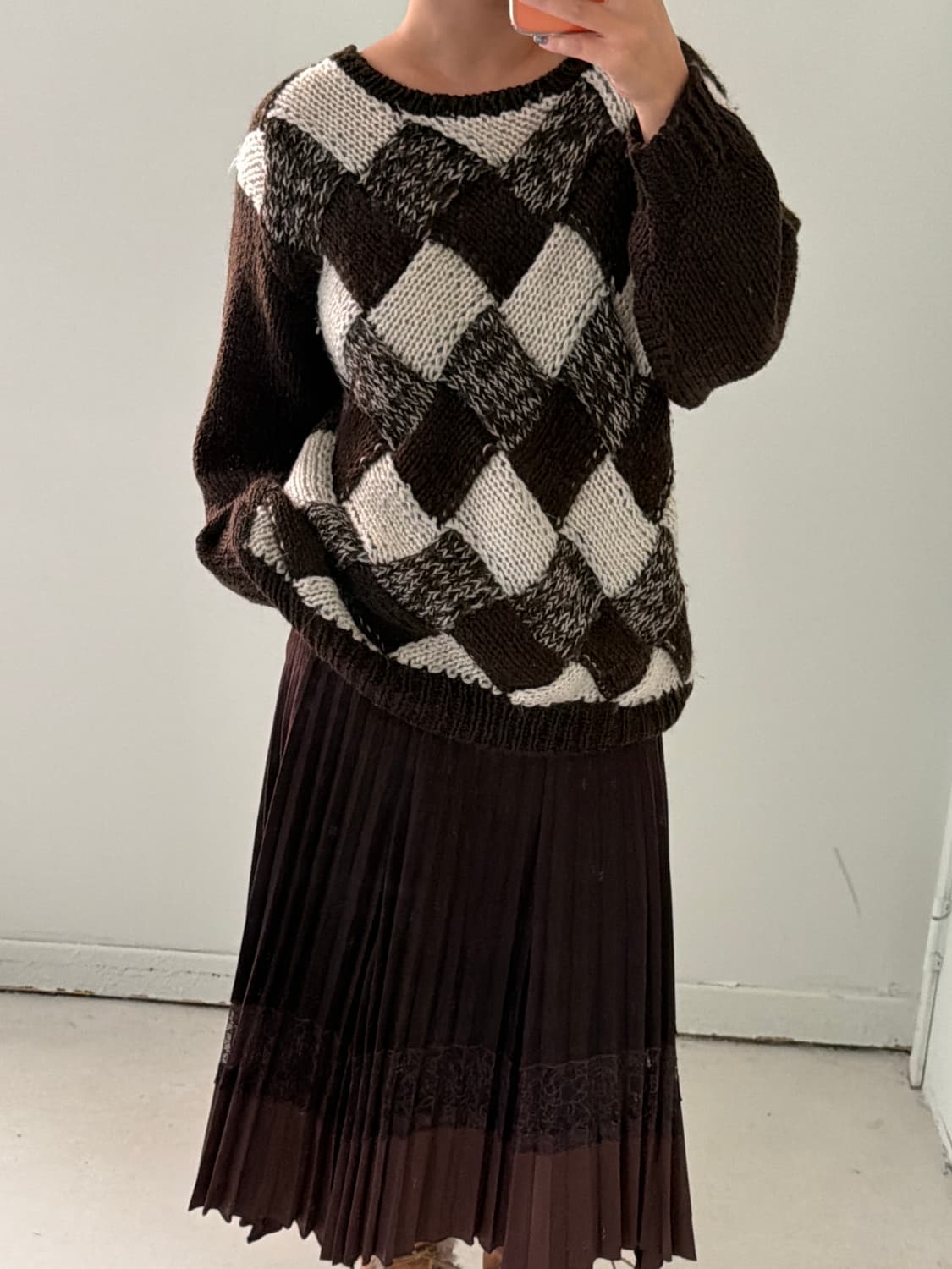 일본빈티지 브라운 스웨터 니트 상품이미지4