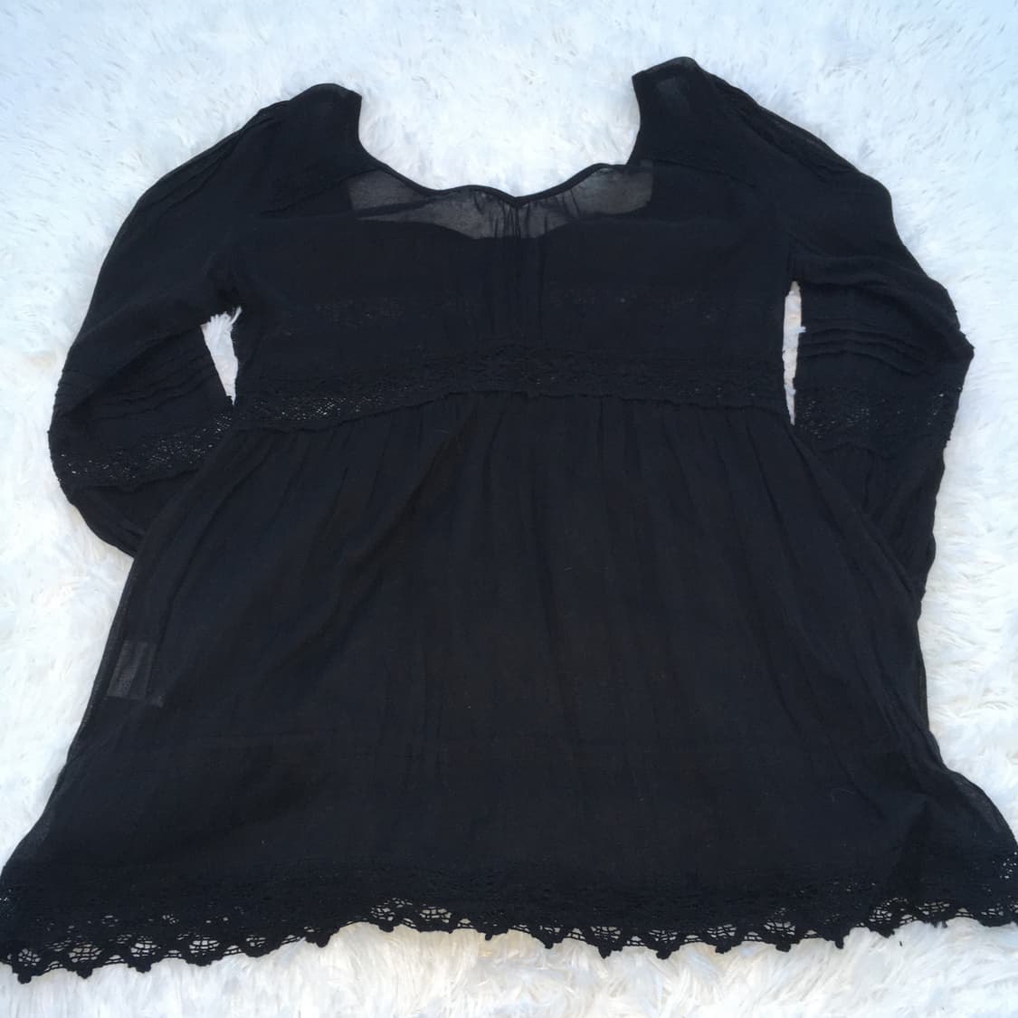 빈티지 레이스 트임 블라우스 766 y2k 스트릿 갸루 펑키 일본빈티지  상품이미지2