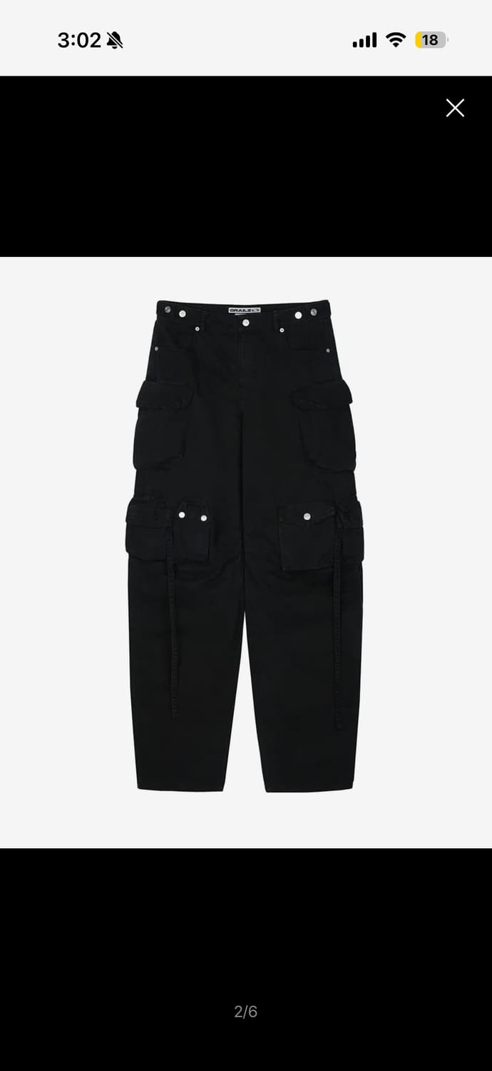ERBE MULTI CARGO PANTS [WASHED BLACK] 상품이미지1