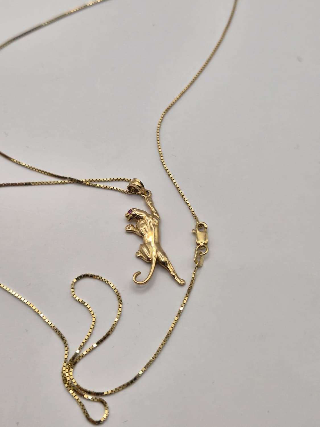 슈프림 정품 18aw 팬서 14k  팬던트 체인 목걸이 판매 상품이미지4