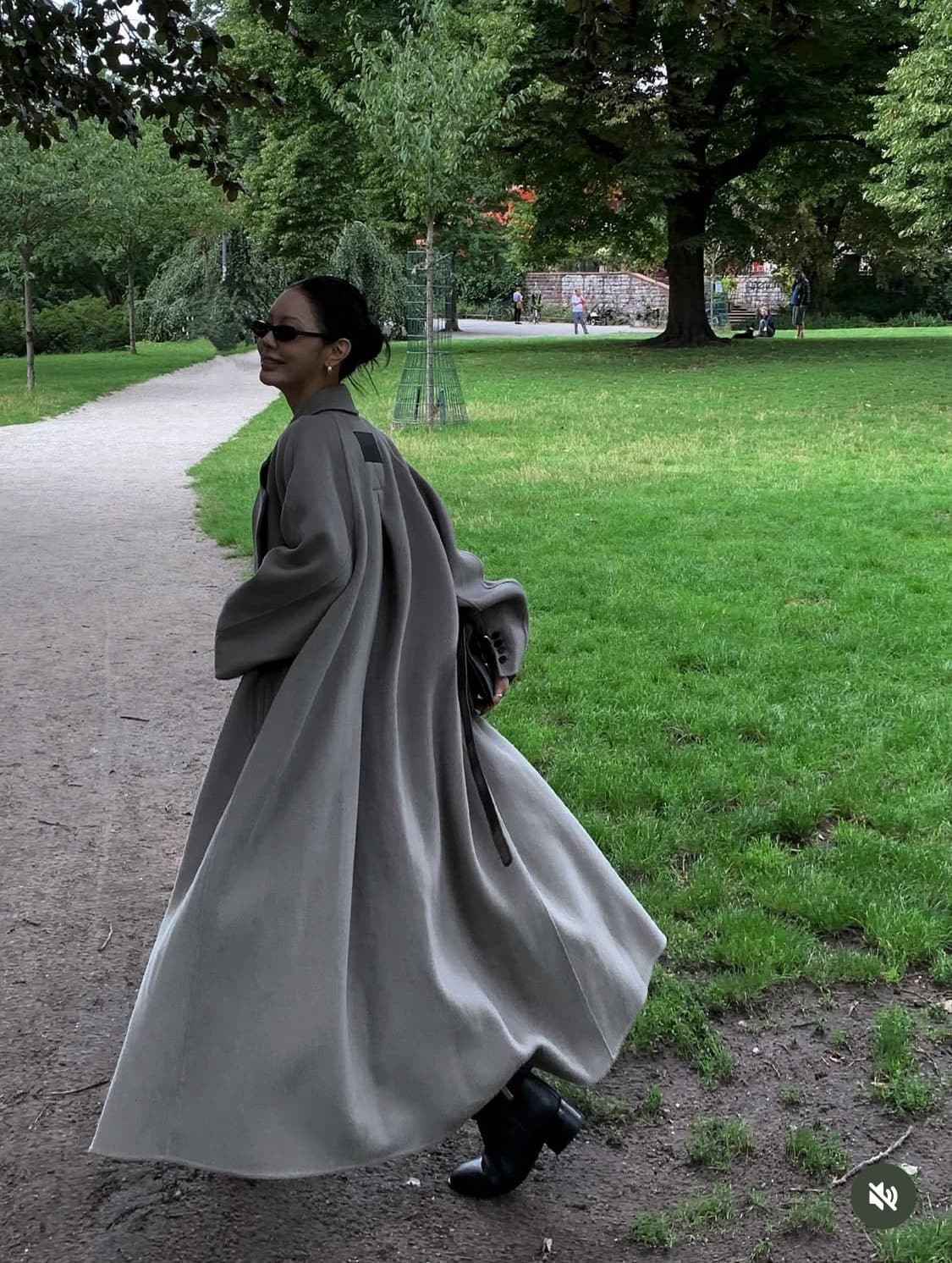 트리밍버드 와이드 롱 코트 카키 상품이미지2