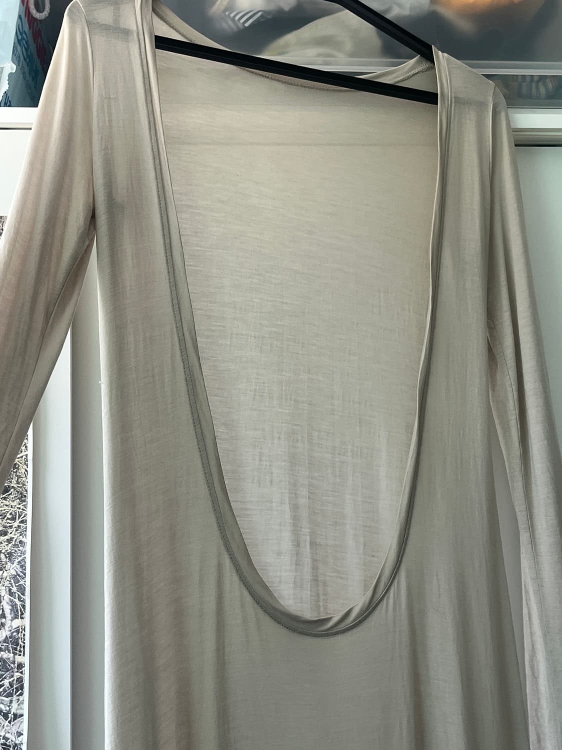 프레클 backless sheer maxi dress 베이지 상품이미지4