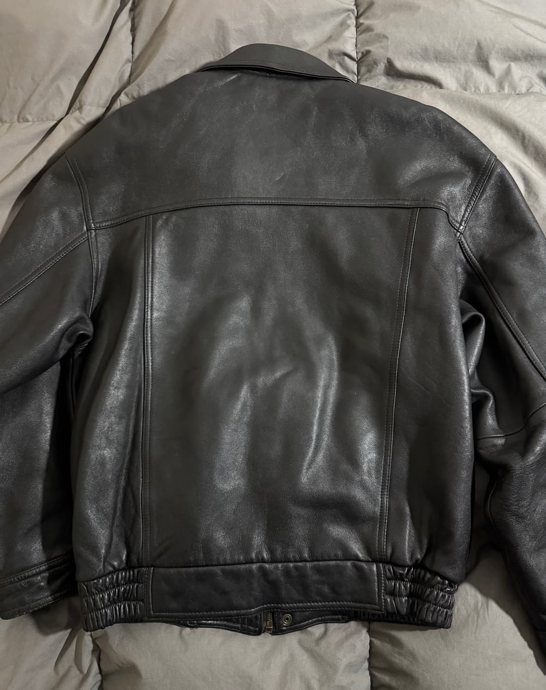 빈티지 레더 봄버 가죽자켓 상품이미지2