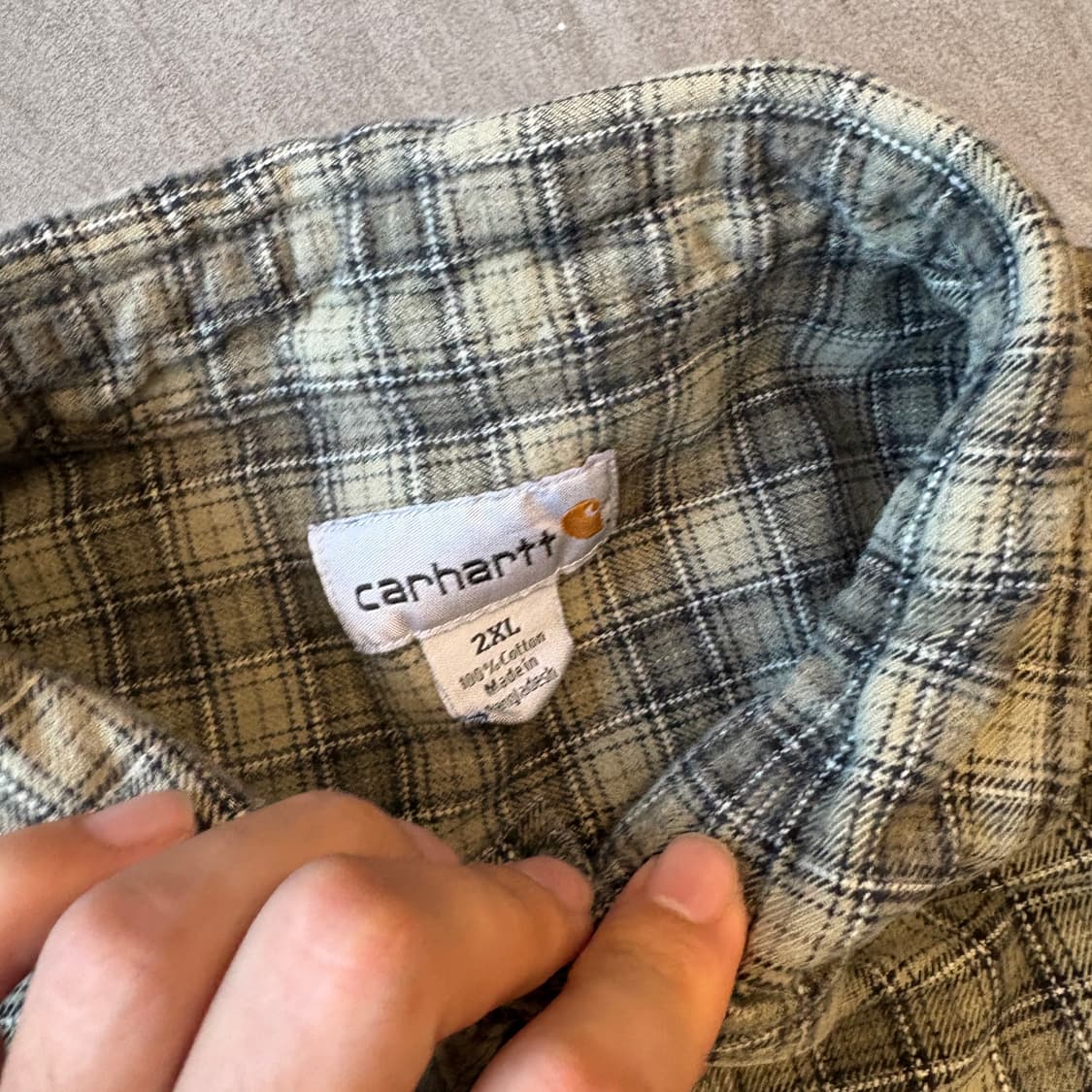 칼하트 오리지널 해비 코튼 체크 긴팔 셔츠 상품이미지6