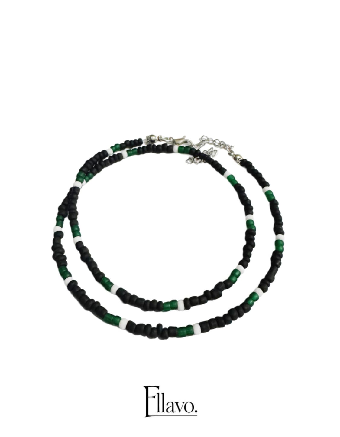 Ellavo green edge bead necklace 상품이미지3
