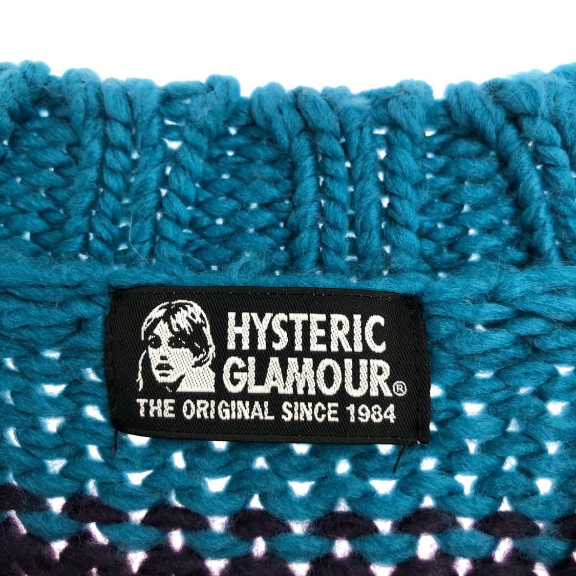 히스테릭 글래머 데미지 가공 스트라이프 니트 유니섹스 상품이미지6