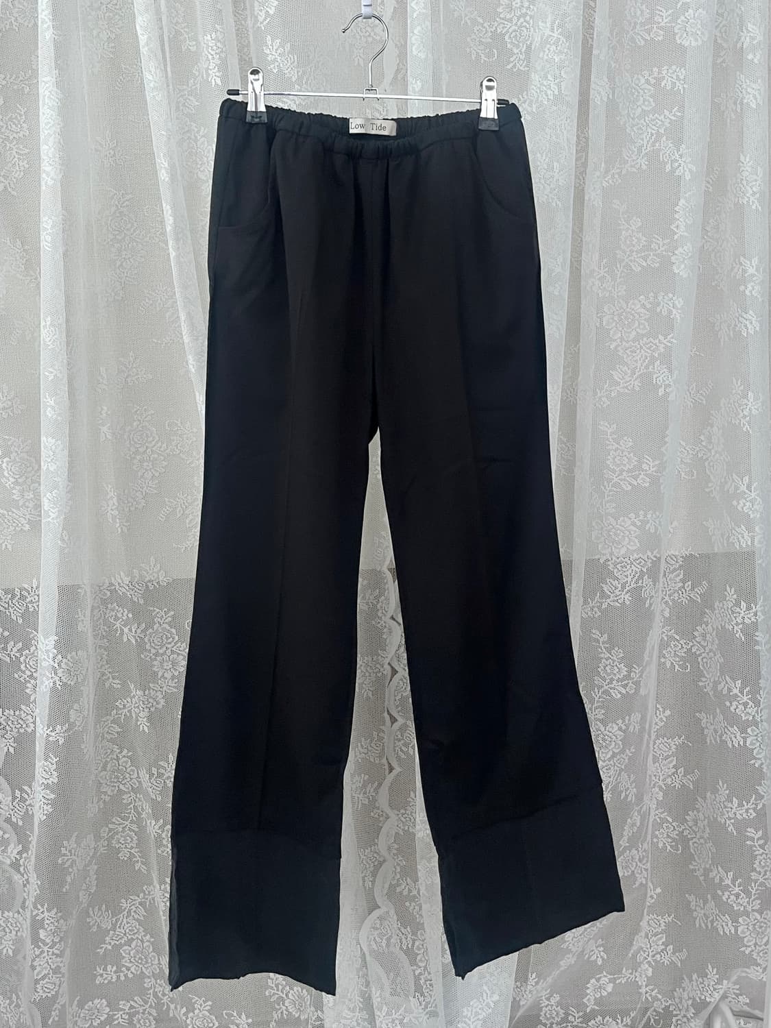 F) 로우타이드 24FW 레이어드 부츠컷 팬츠 블랙 상품이미지2