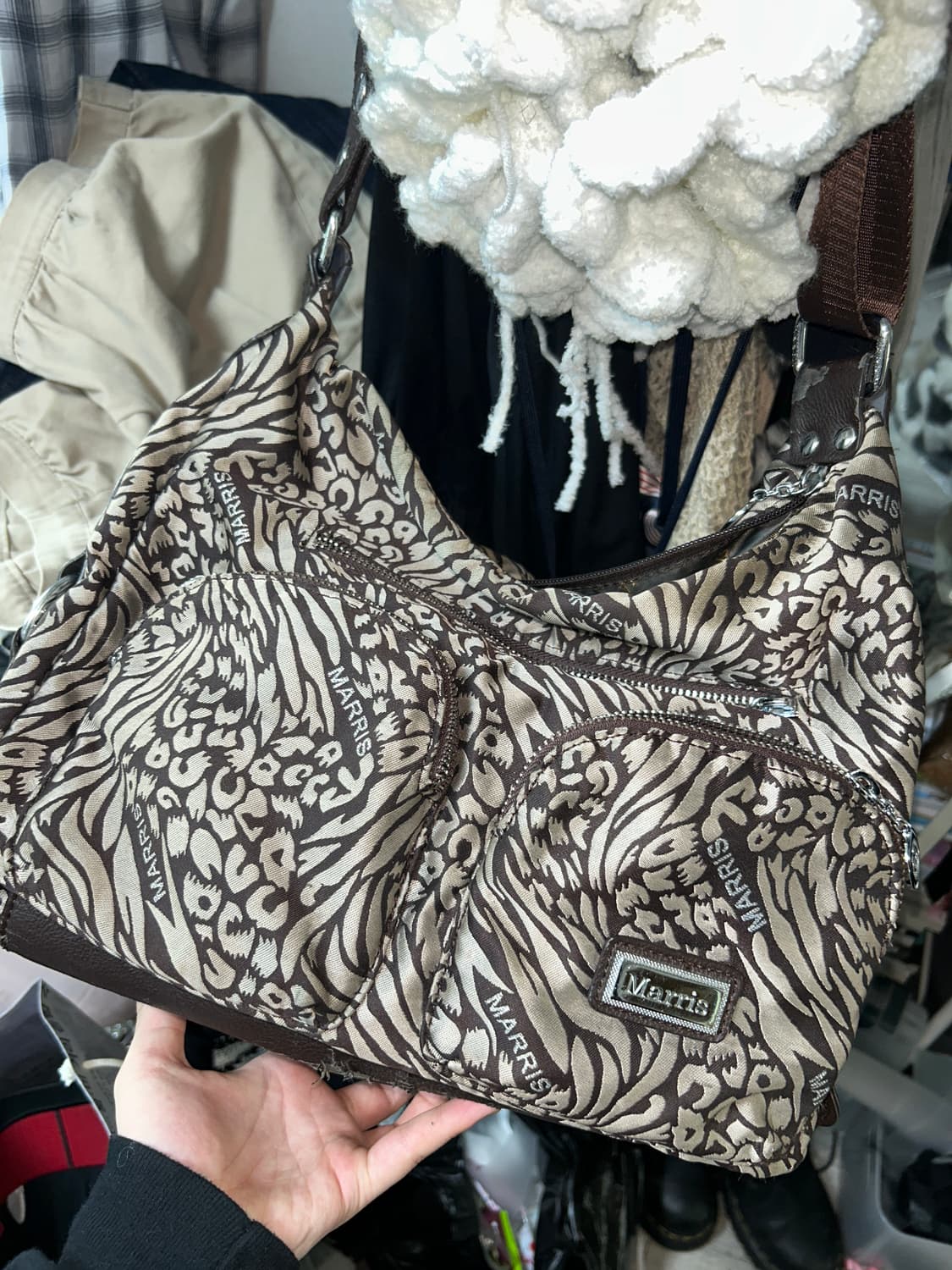 y2k 갸루 지브라 레오파드 숄더백 상품이미지1