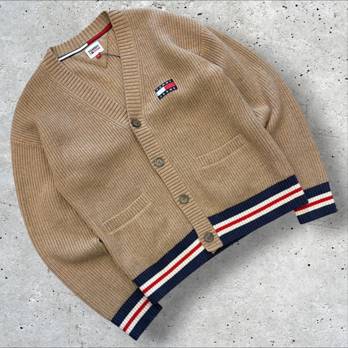 [XL] 타미힐피거 타미진스 베이지 니트 가디건 D380 상품이미지1