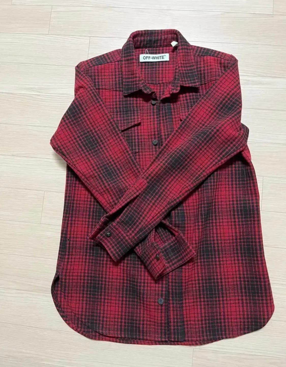 오프화이트 체크 셔츠 자켓 s 상품이미지1