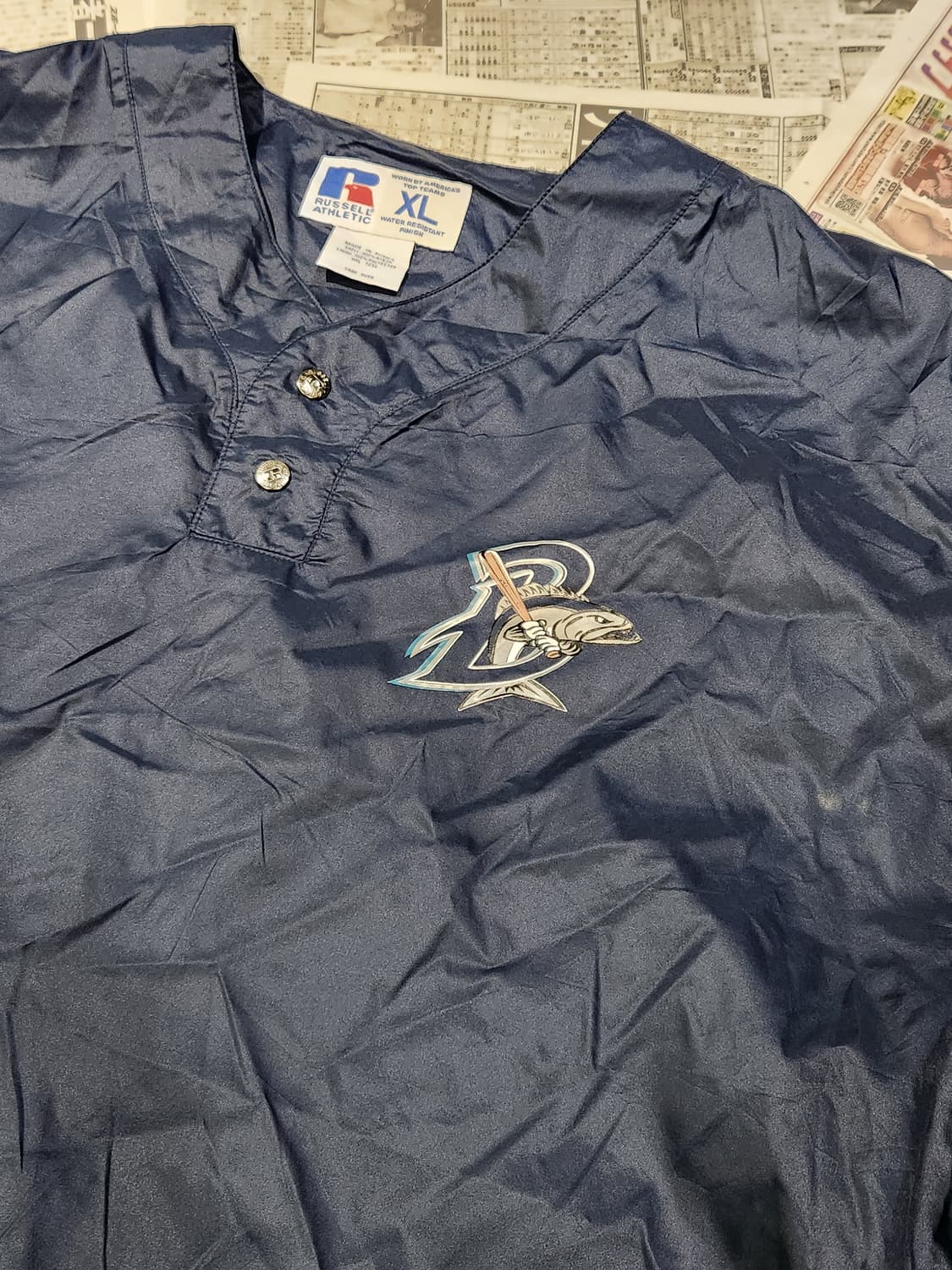 90's RUSSELL ATHLETIC 윈드브레이커 반팔 XL 상품이미지2