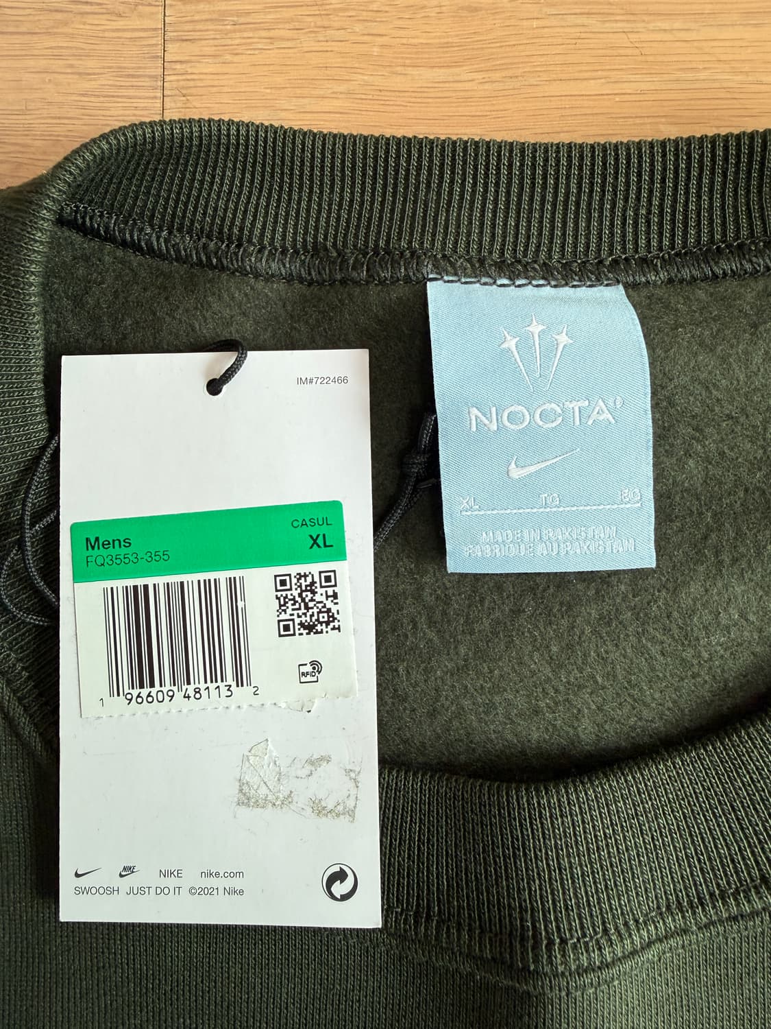 [XL] 나이키 x NOCTA 녹타 무지 블랭크 크루넥 맨투맨 스웻셔츠 상품이미지3