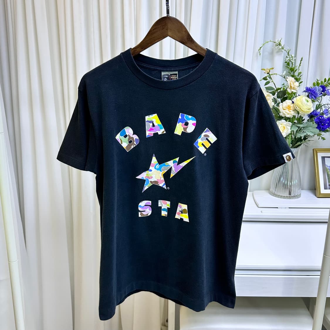 베이프 스타 컬러카모 반팔티셔츠 상품이미지1