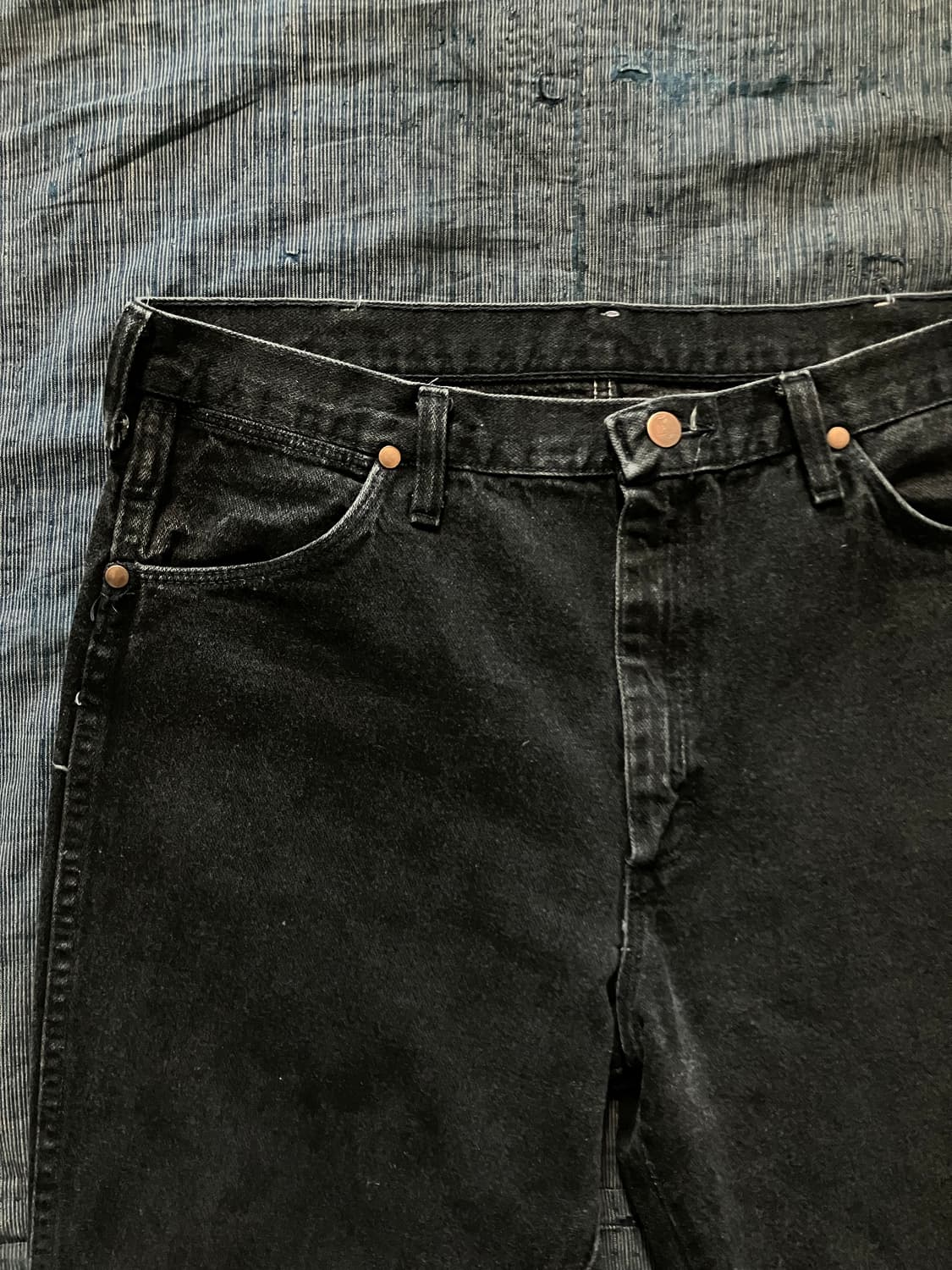 🇺🇸 90s USA 빈티지 랭글러 936WBK 블랙 데님 팬츠 상품이미지4