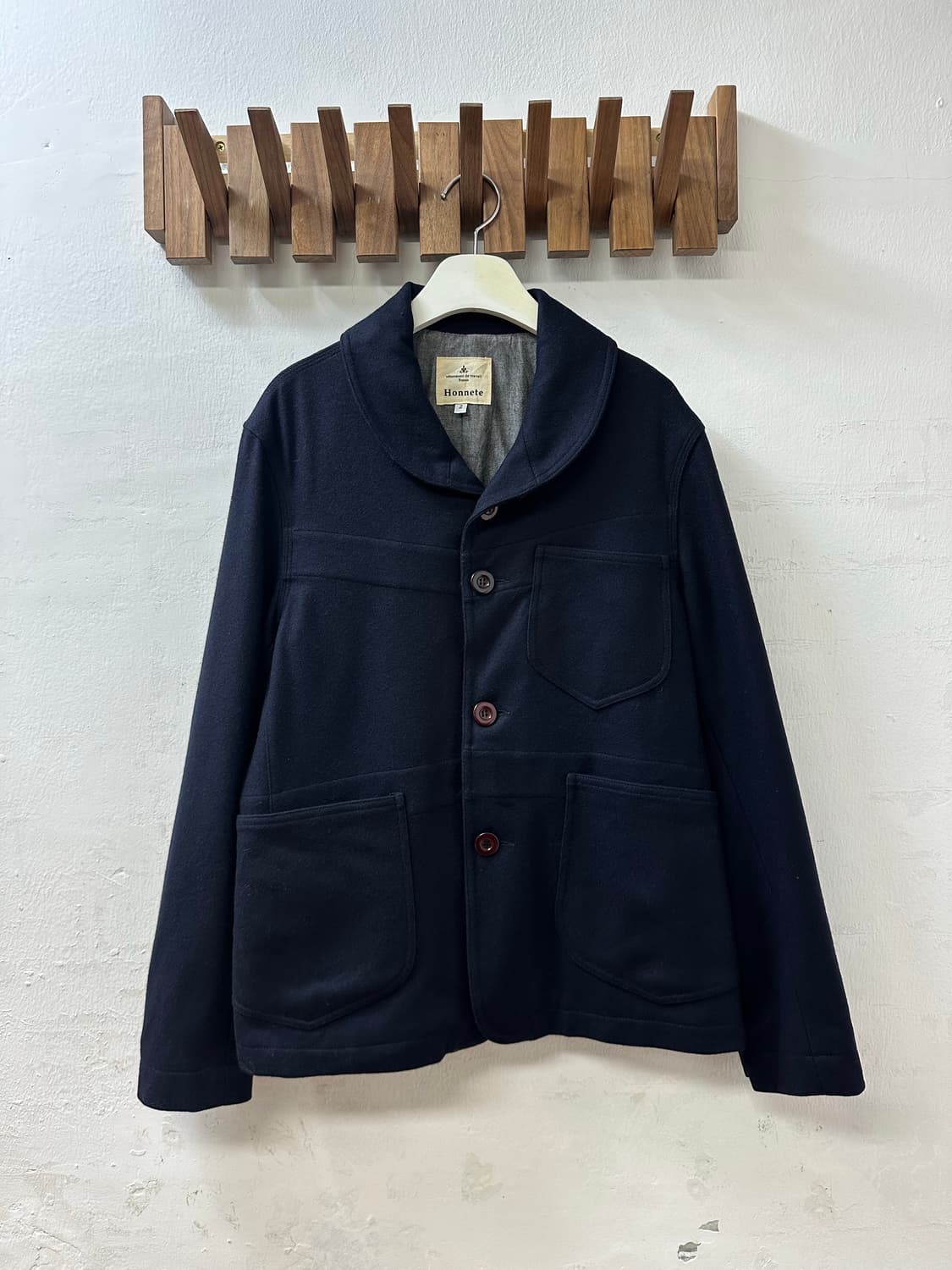 Honnete 양모울 실크 블랜드 코트자켓 (Made in Poland) 상품이미지1