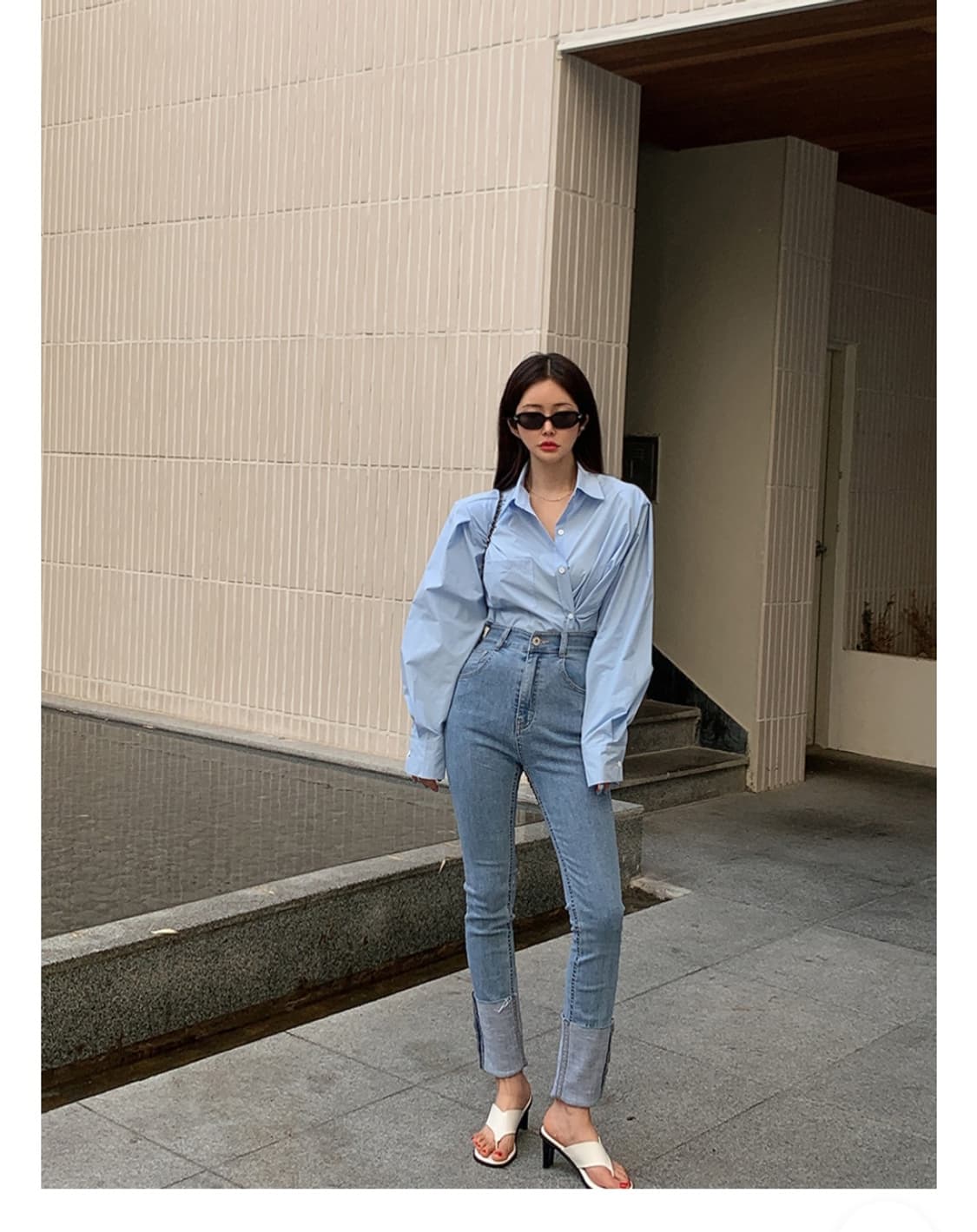 MONROE 롤업 데님 스키니진 (M) 상품이미지1