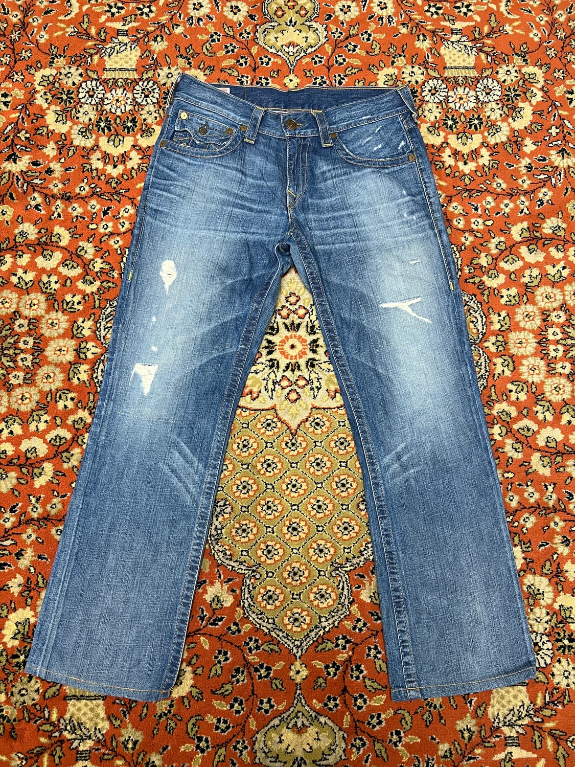 [32] 트루릴리전 Ricky 데님팬츠 중청 상품이미지1