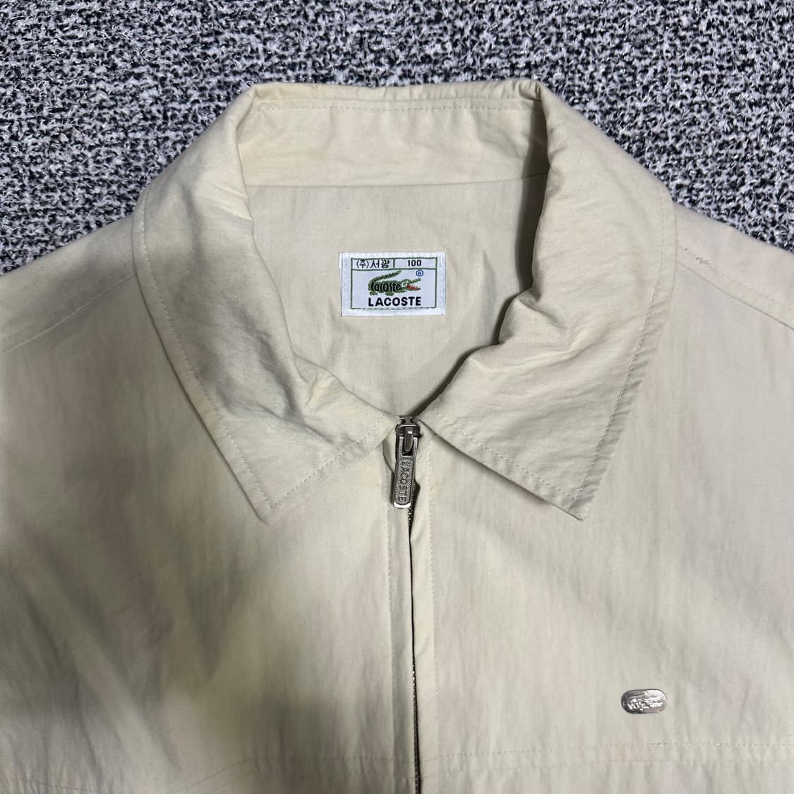 (100) 라코스테 베이지 면 블루종 자켓 상품이미지2