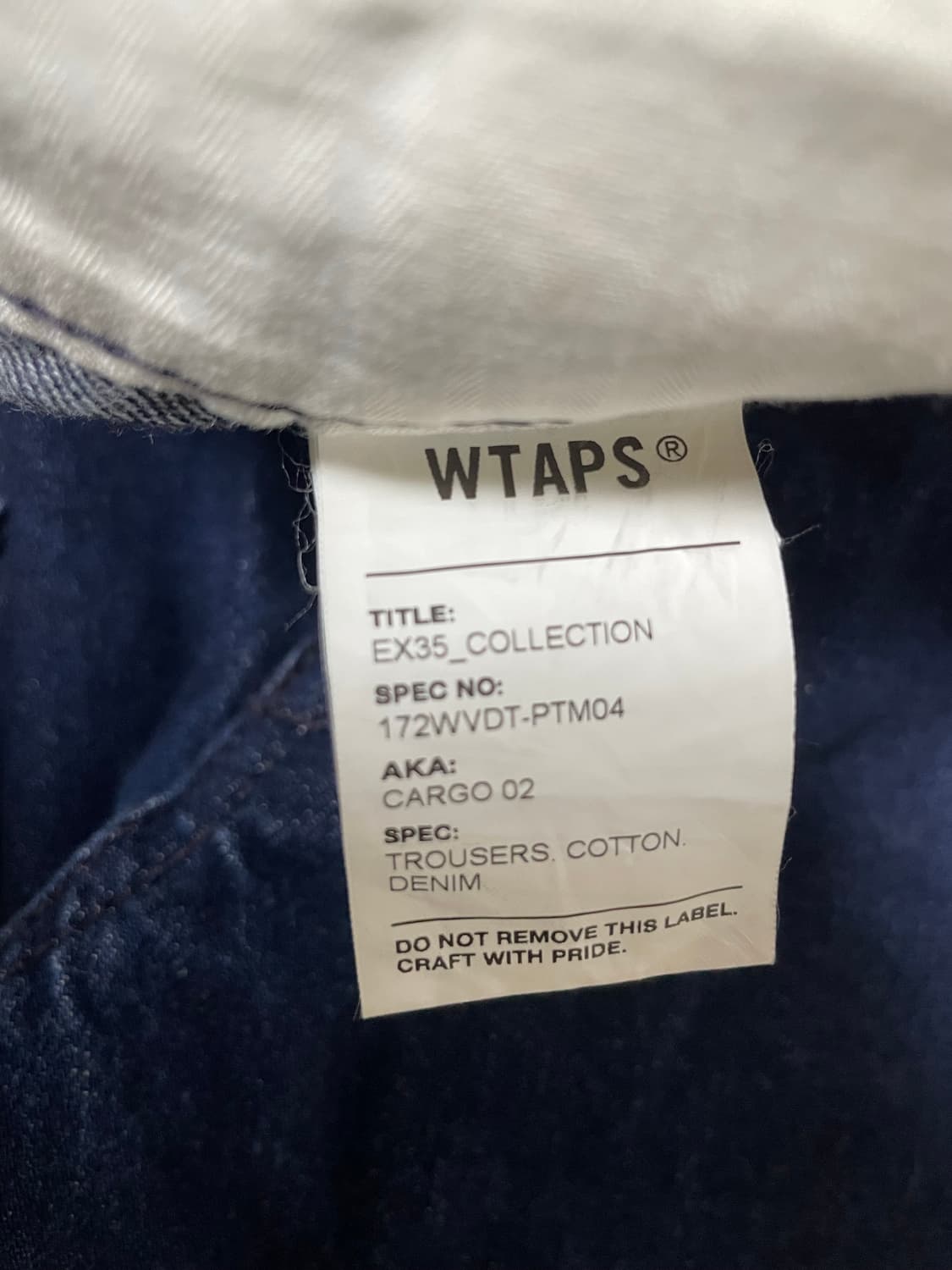 더블탭스 17aw 데님 카고 트라우저[1] 상품이미지4