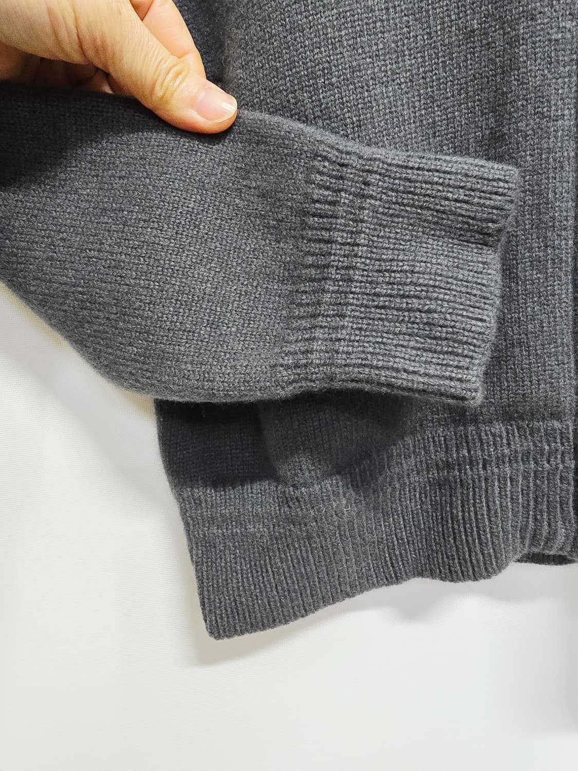 헤지스 컬러블록 니트 집업 가디건100 상품이미지4