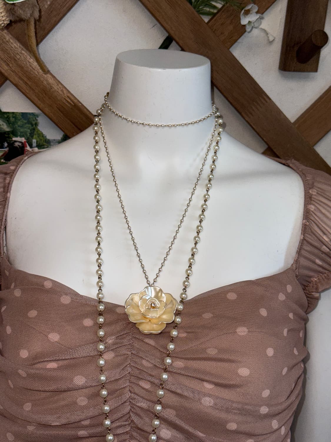 Ivory rose pearl necklace  상품이미지4