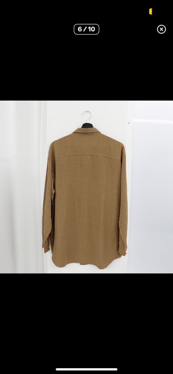 1991SS 조르지오 아르마니 깅엄 체크 셔츠 상품이미지5