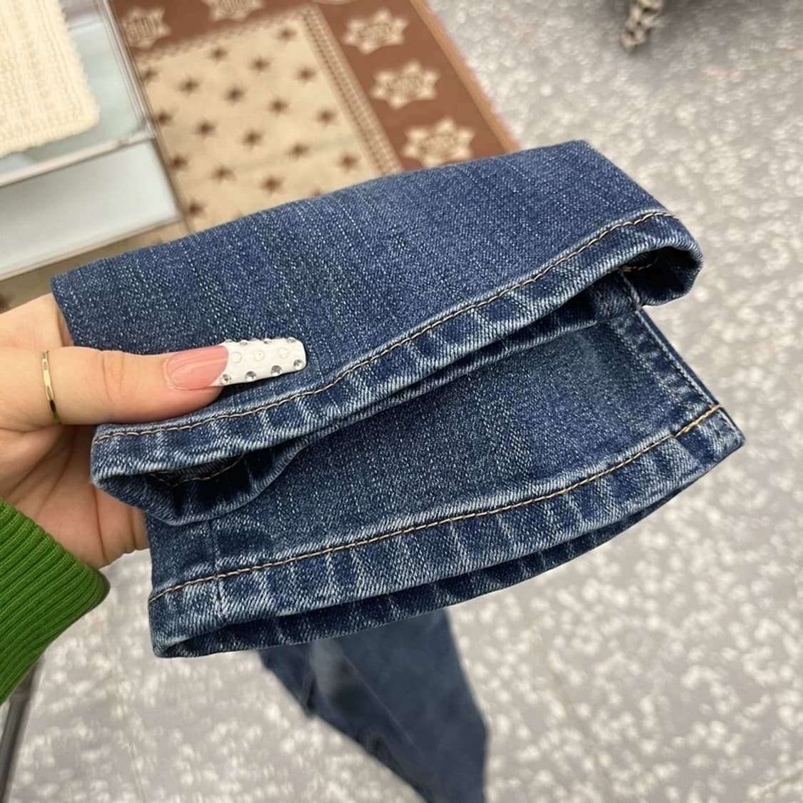 에비수 빈티지 모던 캐주얼 슬림핏 데님팬츠 32인치 C10407 상품이미지8