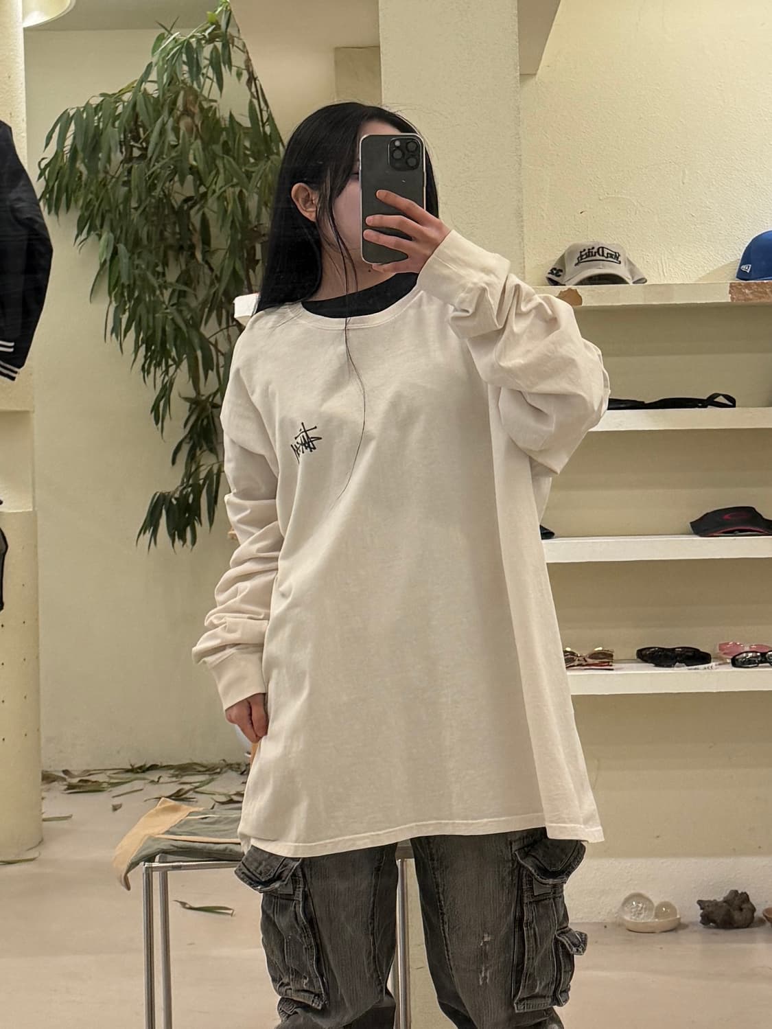 스투시 아이보리 롱슬리브 티셔츠 U446 상품이미지1