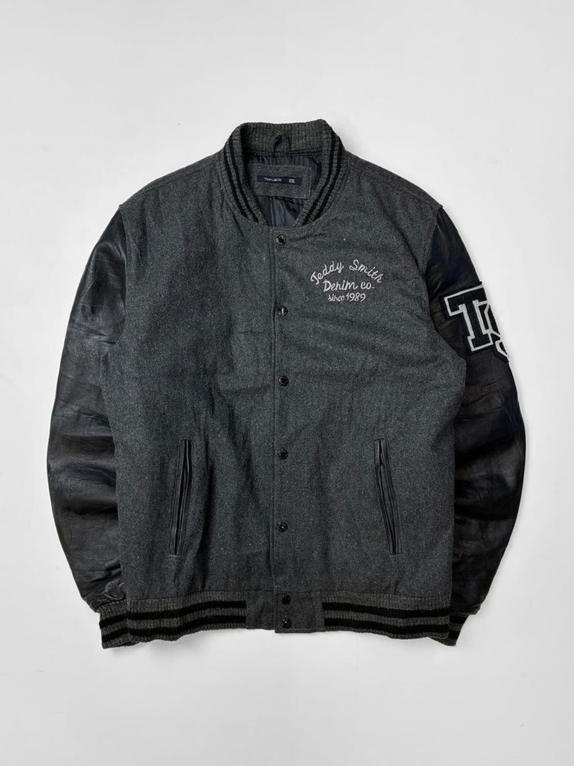 Teddy Smith 물소가죽 배색 바시티 자켓 PN5299 상품이미지1